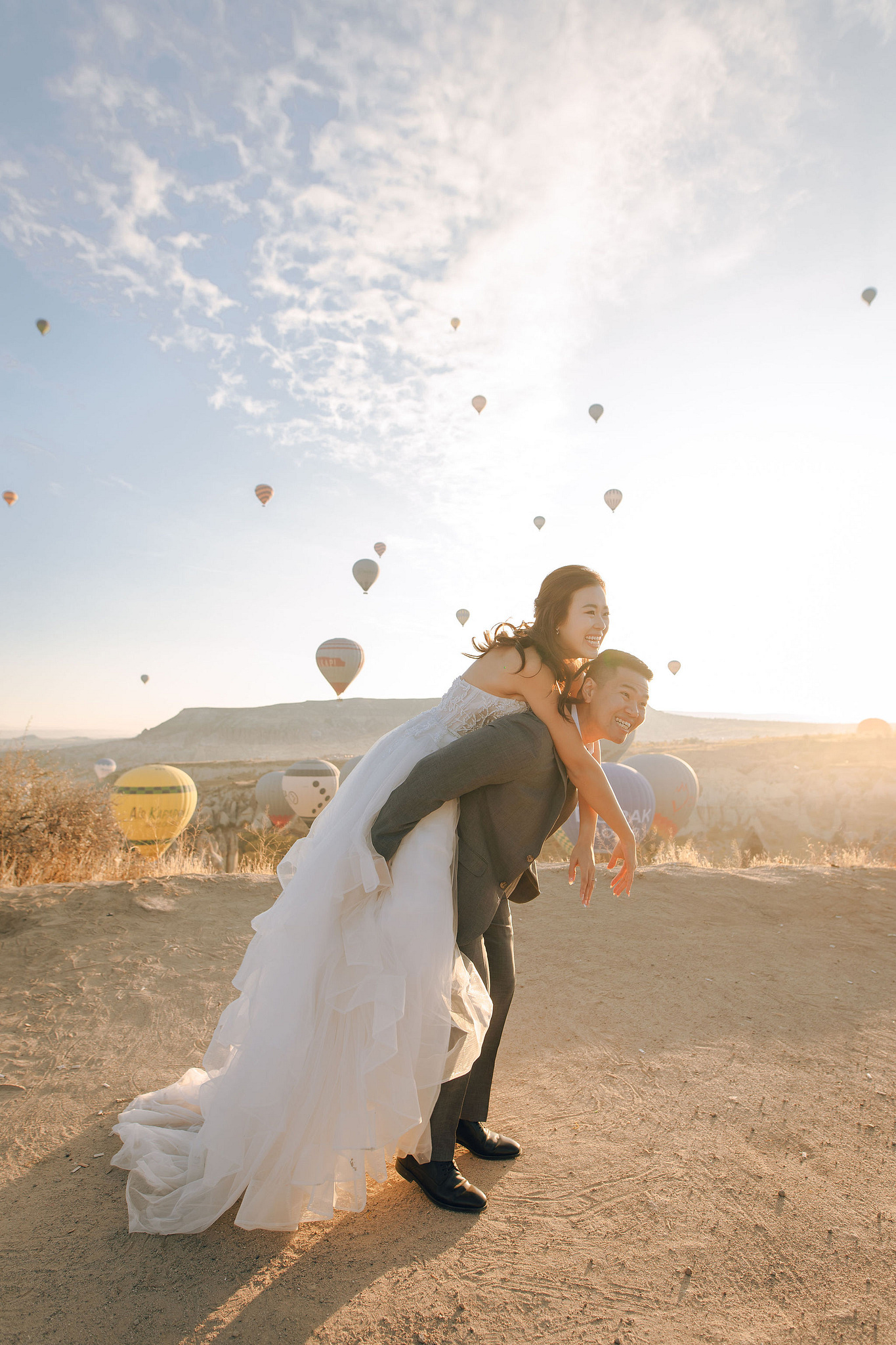 Cappadocia Pre-Wedding Photoshoot | Love Valley, Canyon, Lunar Cappadocian Hotel & Lake Tuz at Valley pre-wedding photo