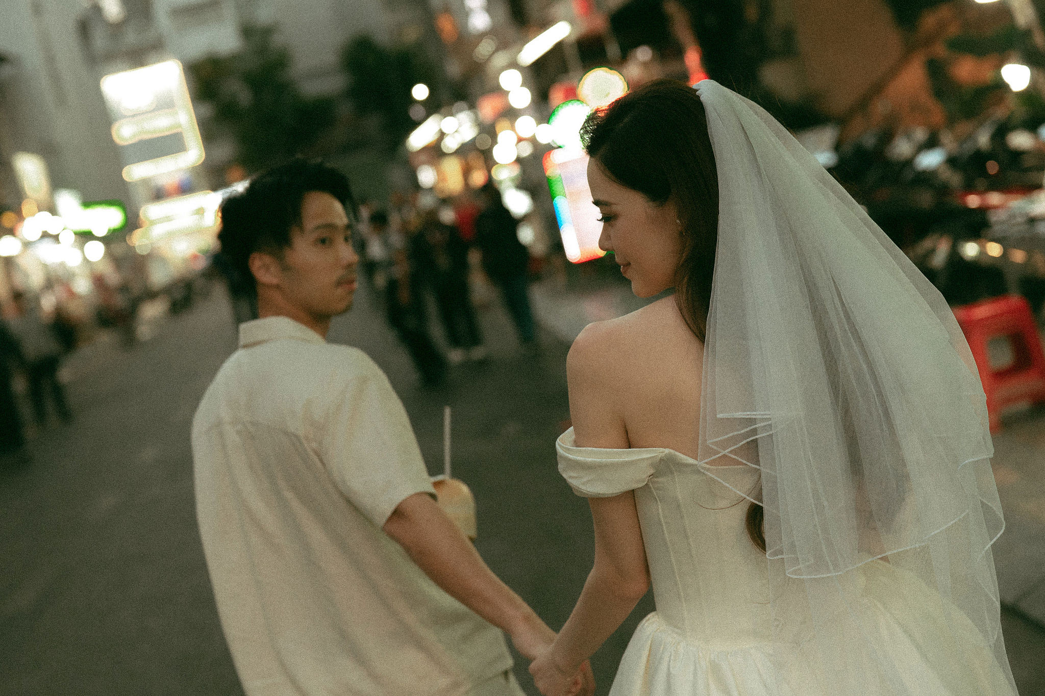 Ho Chi Minh Vietnam Pre-Wedding Photoshoot | European Film Studio, Market Streets & Saigon Bridge at Local Market pre-wedding photo