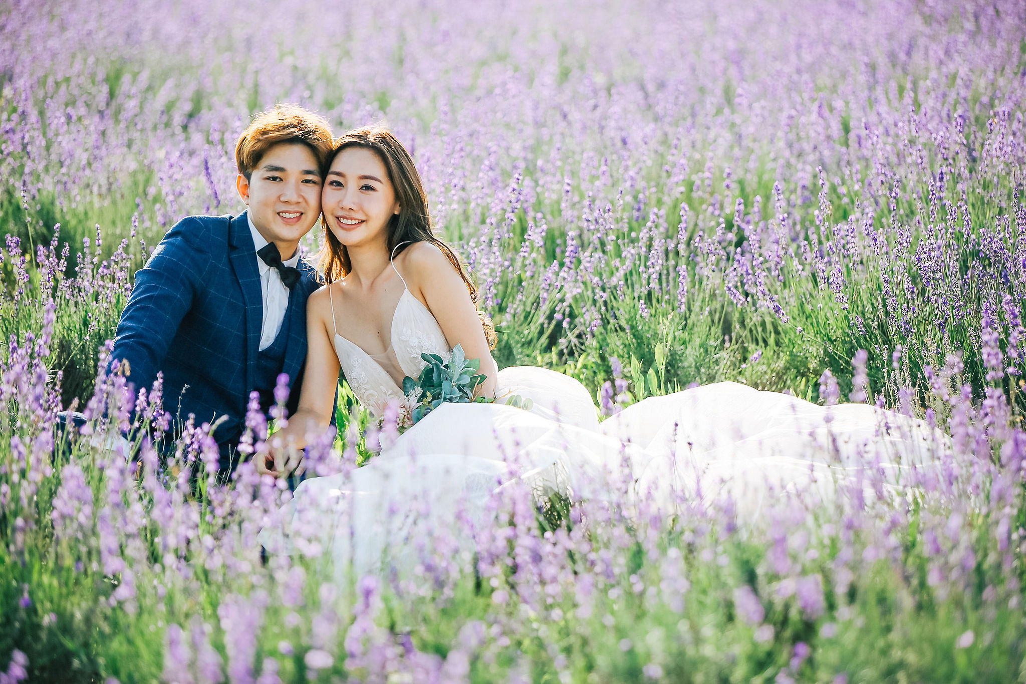 Photographer In Hokkaido: Pre-Wedding Photoshoot At Blue Pond And Saika No Sato Flower Farm at Blue Pond & Lavender Park pre-wedding photo