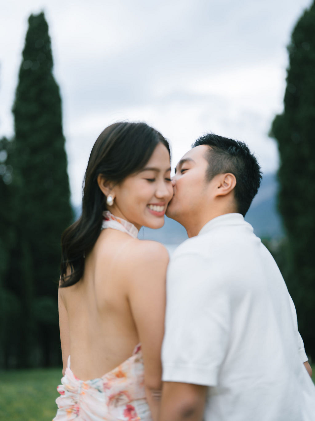 Lake Como Pre-Wedding Photoshoot | Bellagio, Lake Como & Villa Melzi Gardens at Bellagio Town pre-wedding photo