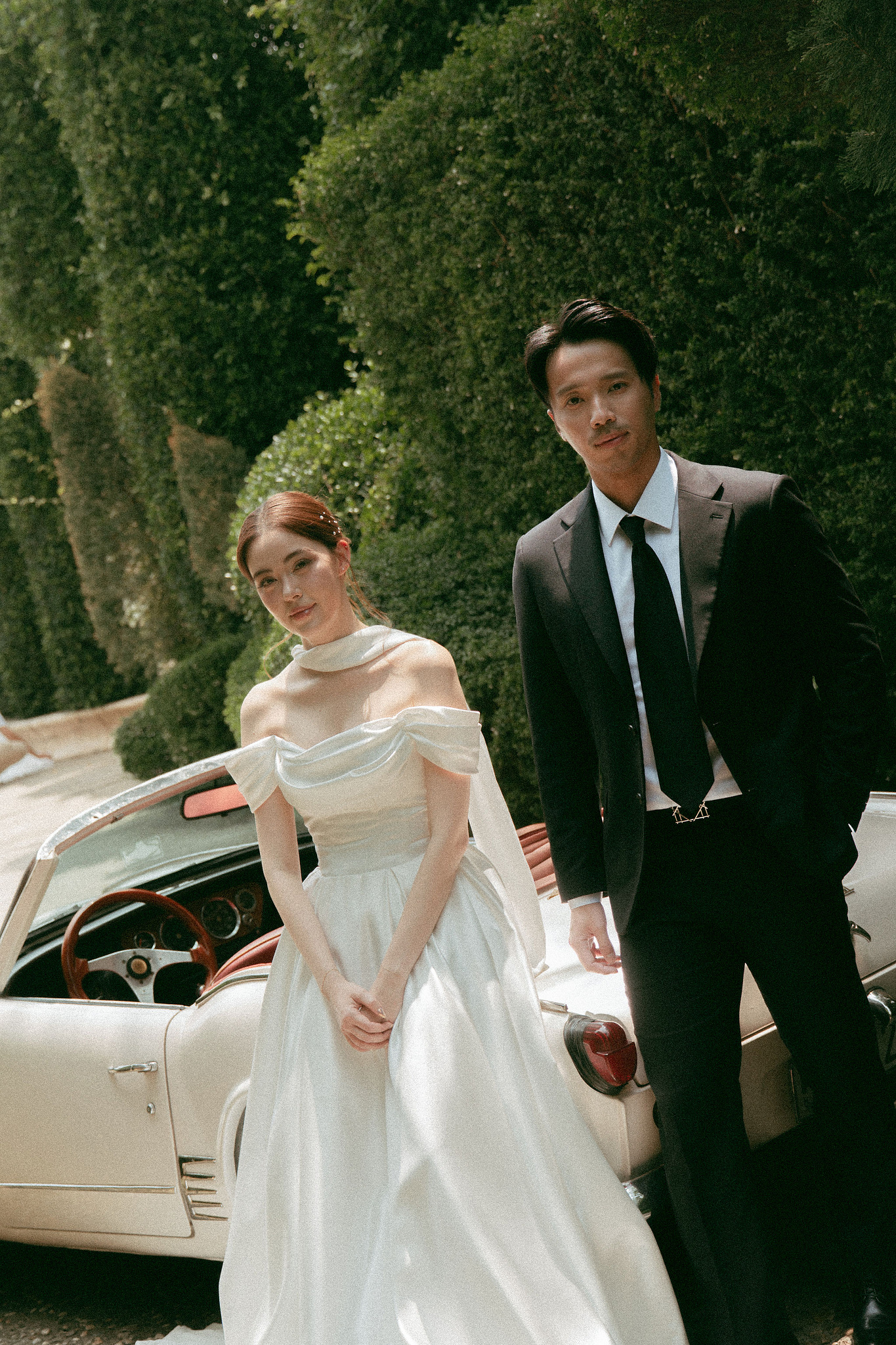 Ho Chi Minh Vietnam Pre-Wedding Photoshoot | European Film Studio, Market Streets & Saigon Bridge at Jardin de Rom pre-wedding photo