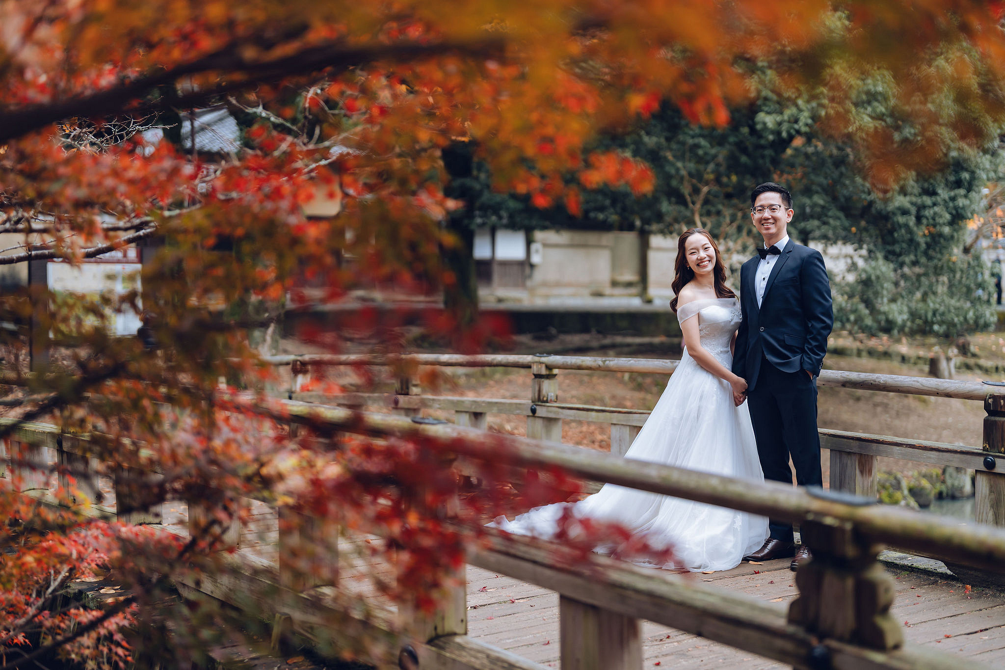 Kyoto Pre-Wedding Photoshoot | Kamo River, Nara Deer Park & Mt. Wakakusa at Nara Deer Park pre-wedding photo