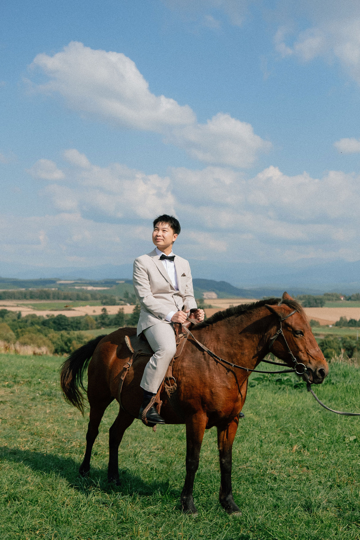 Furano, Hokkaido Pre-Wedding Photoshoot | Farm Chiyoda, Shikisai-no-oka & Ningle Terrace at Farm Chiyoda pre-wedding photo