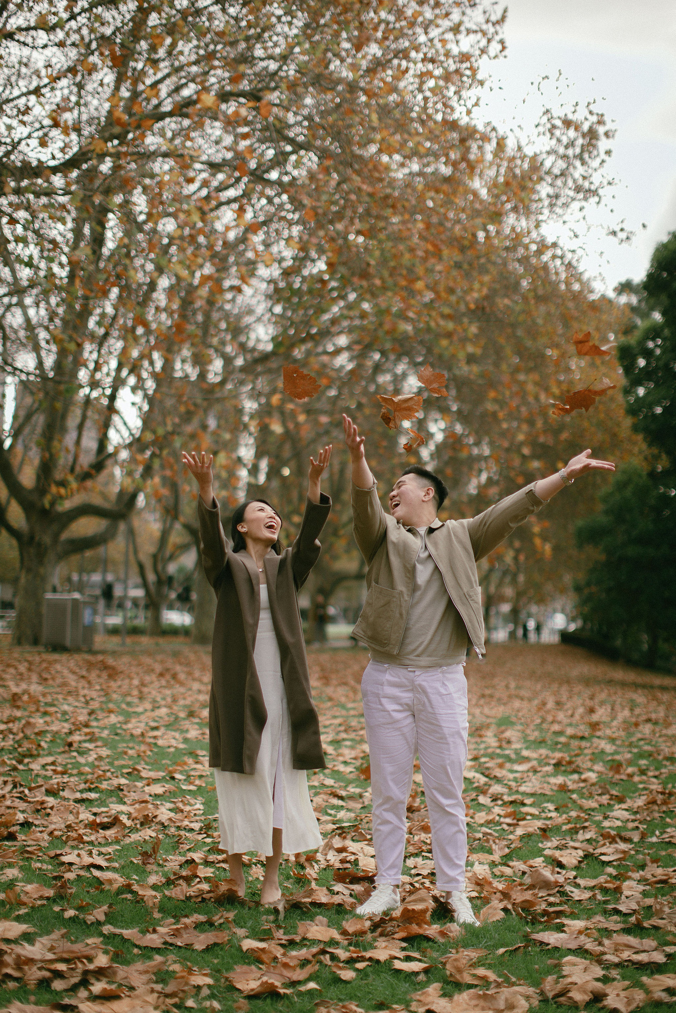 Melbourne Pre-Wedding Photoshoot | Parliament House, Fitzroy Gardens, Melbourne Streets & Half Moon Bay at Melbourne Streets pre-wedding photo