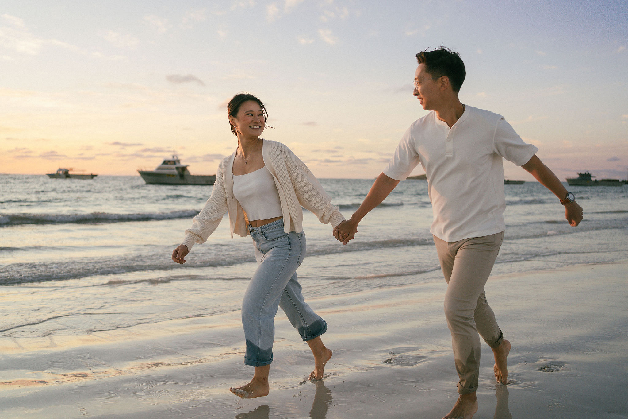 Perth Pre-Wedding Photoshoot | Wanneroo Pines, Yanchep National Park, Lancelin & Lancelin Beach at Lancelin Beach pre-wedding photo