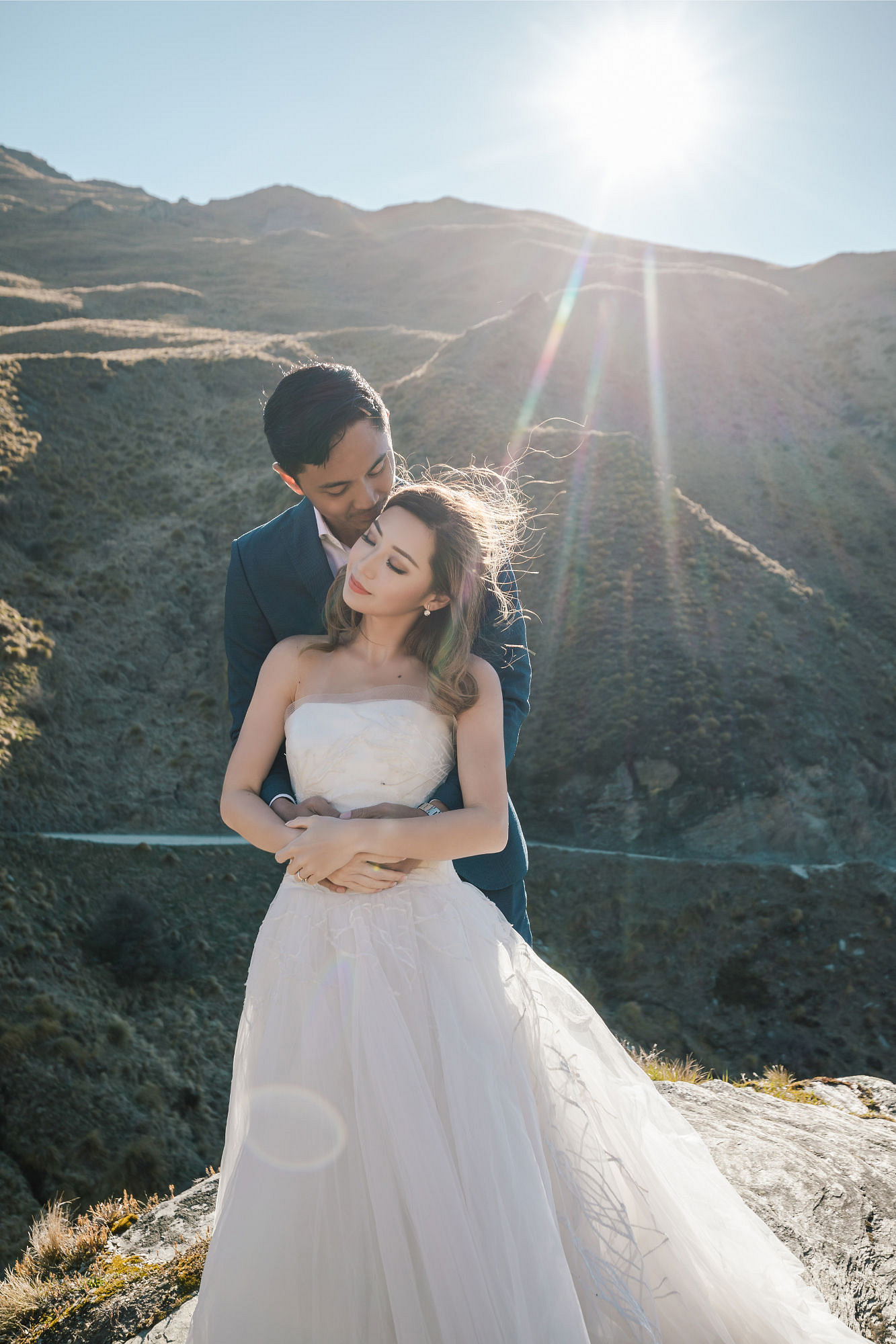 Kryz Uy And Slater Pre Wedding Photoshoot At Roy's Peak, Alpaca Farm And Arrowtown at Skippers Canyon pre-wedding photo
