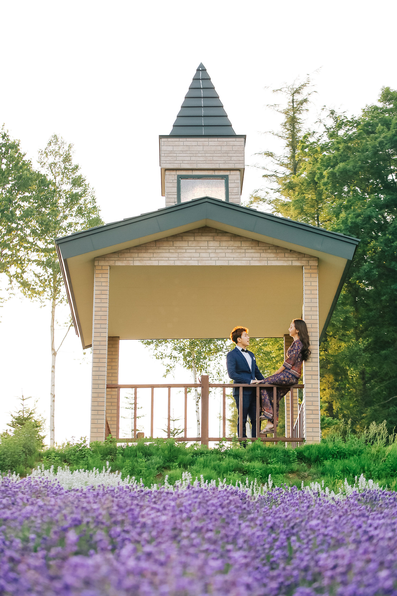 Photographer In Hokkaido: Pre-Wedding Photoshoot At Blue Pond And Saika No Sato Flower Farm at Blue Pond & Lavender Park pre-wedding photo