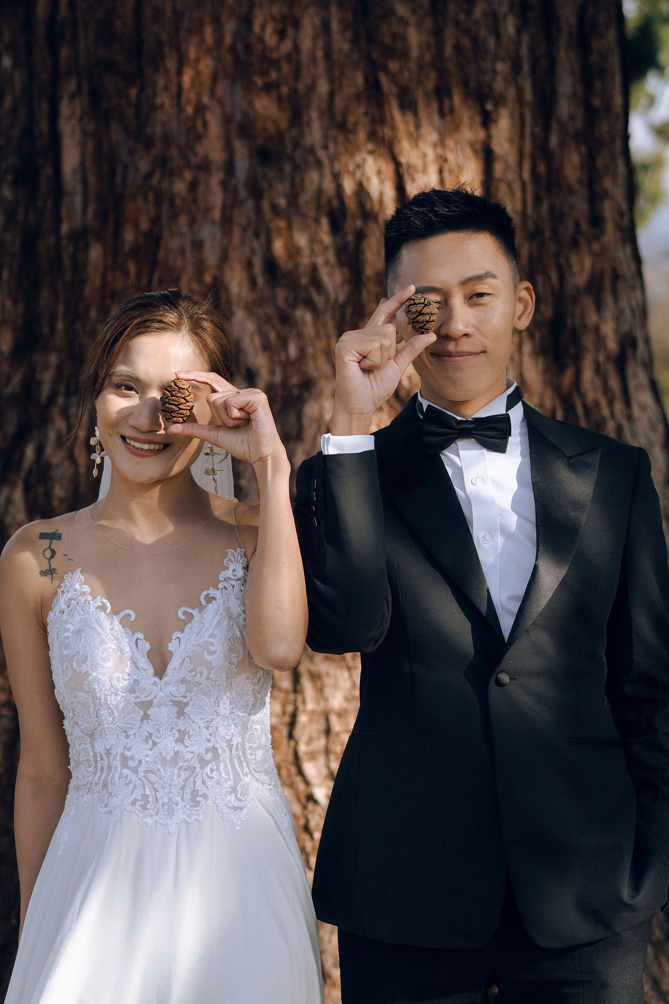 New Zealand Pre-Wedding Photoshoot | Queenstown, Lake Wakatipu, Skippers Canyon & Arrowtown at Arrowtown Hut and Woods pre-wedding photo