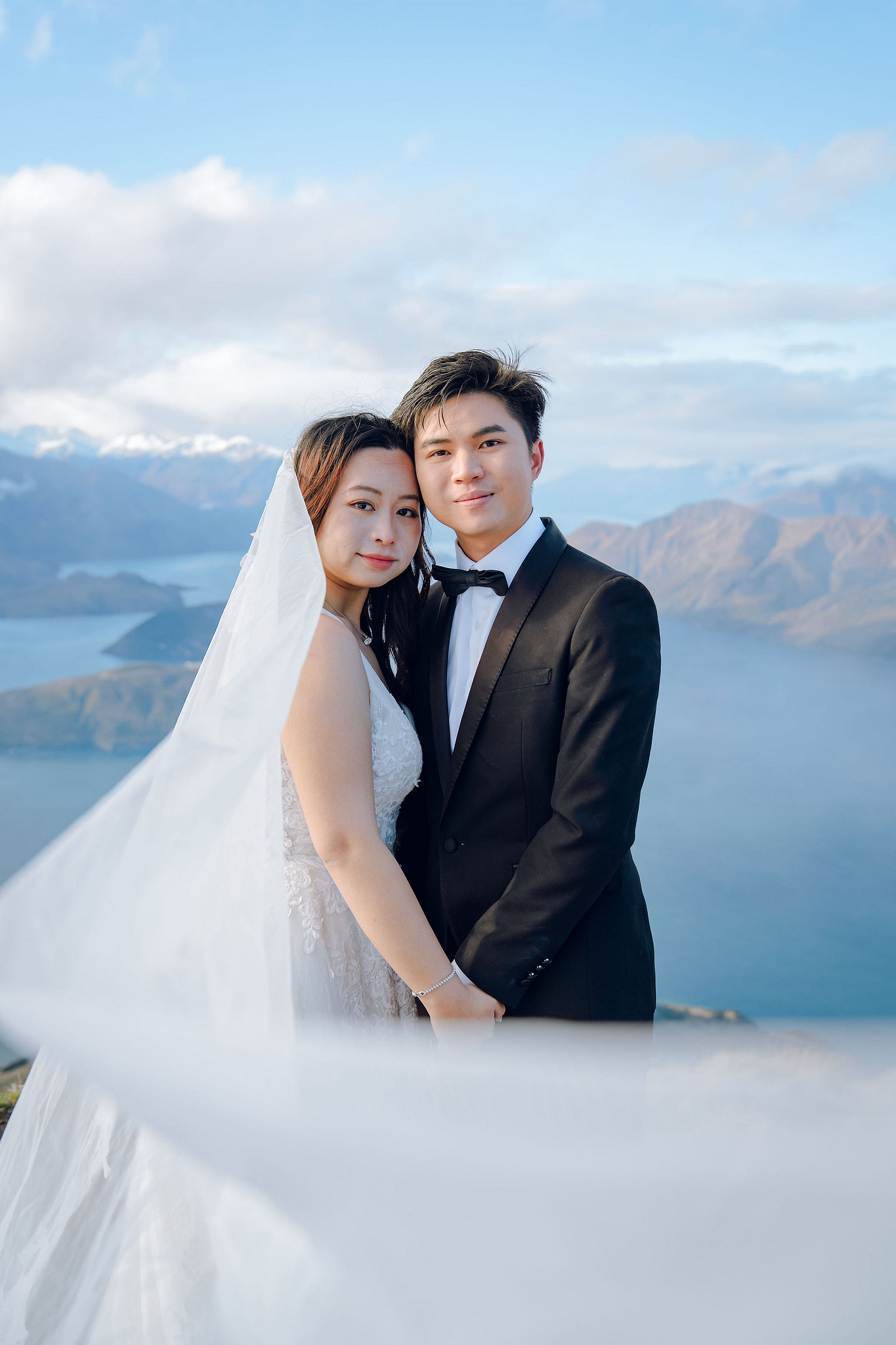 New Zealand Pre-Wedding Photoshoot | Lake Wakatipu, Alta Tarns, Coromandel Peak to Mount Cook at Coromandel Peak pre-wedding photo