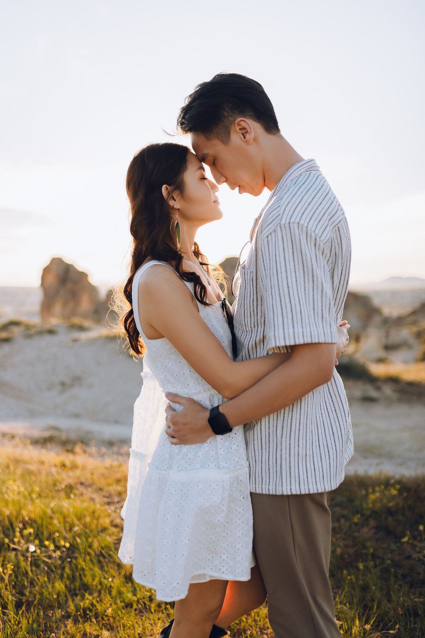Cappadocia Pre-Wedding Photoshoot | Love Valley, Rooftop Terrace, Horse Ranch & Canyon at Canyon pre-wedding photo