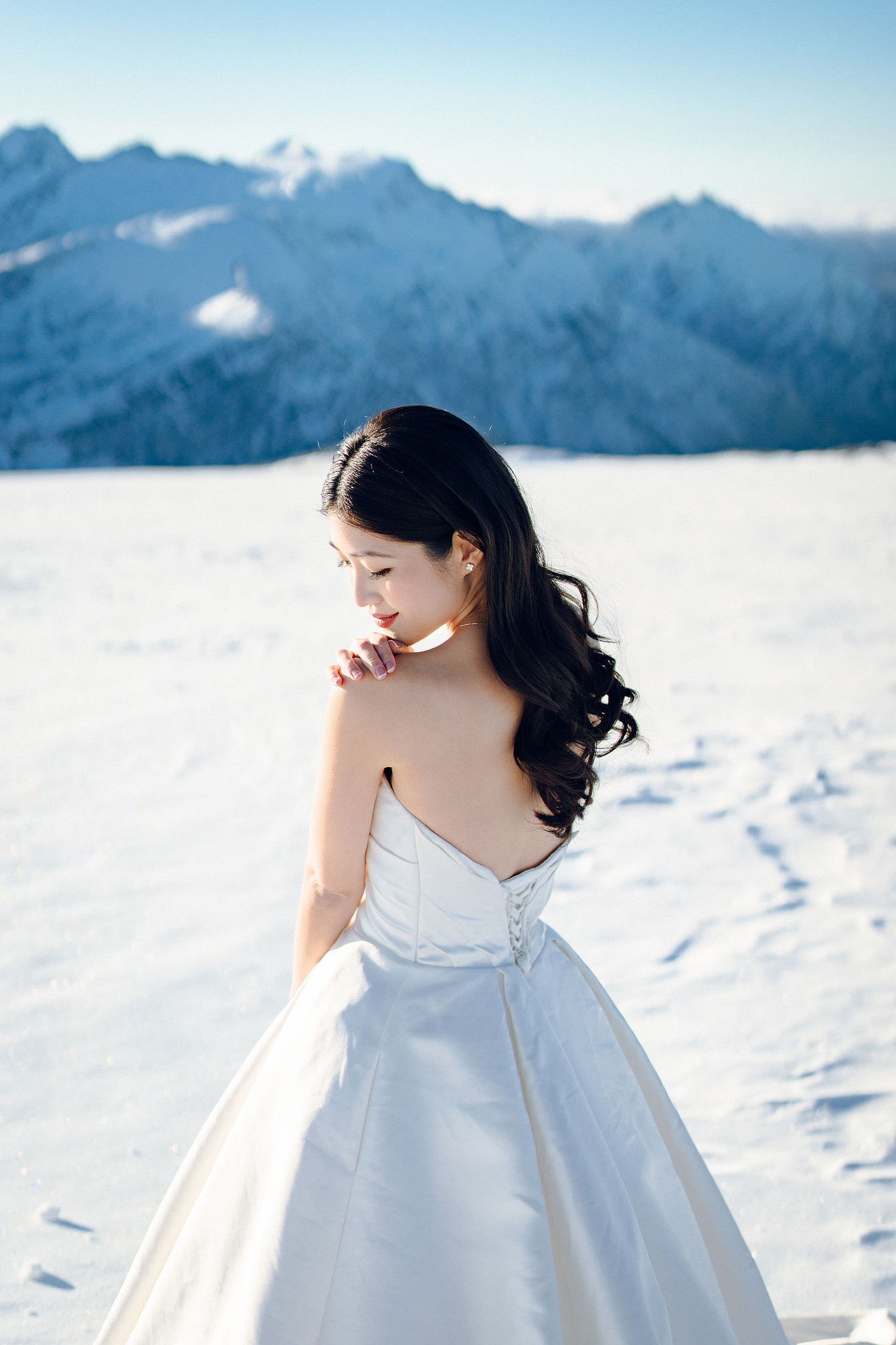 New Zealand Pre-Wedding Photoshoot | Arrowtown, Isobel Glacier, Alpaca Farm, Lake Tekapo & Mount Cook National Park at Isobel Glacier pre-wedding photo