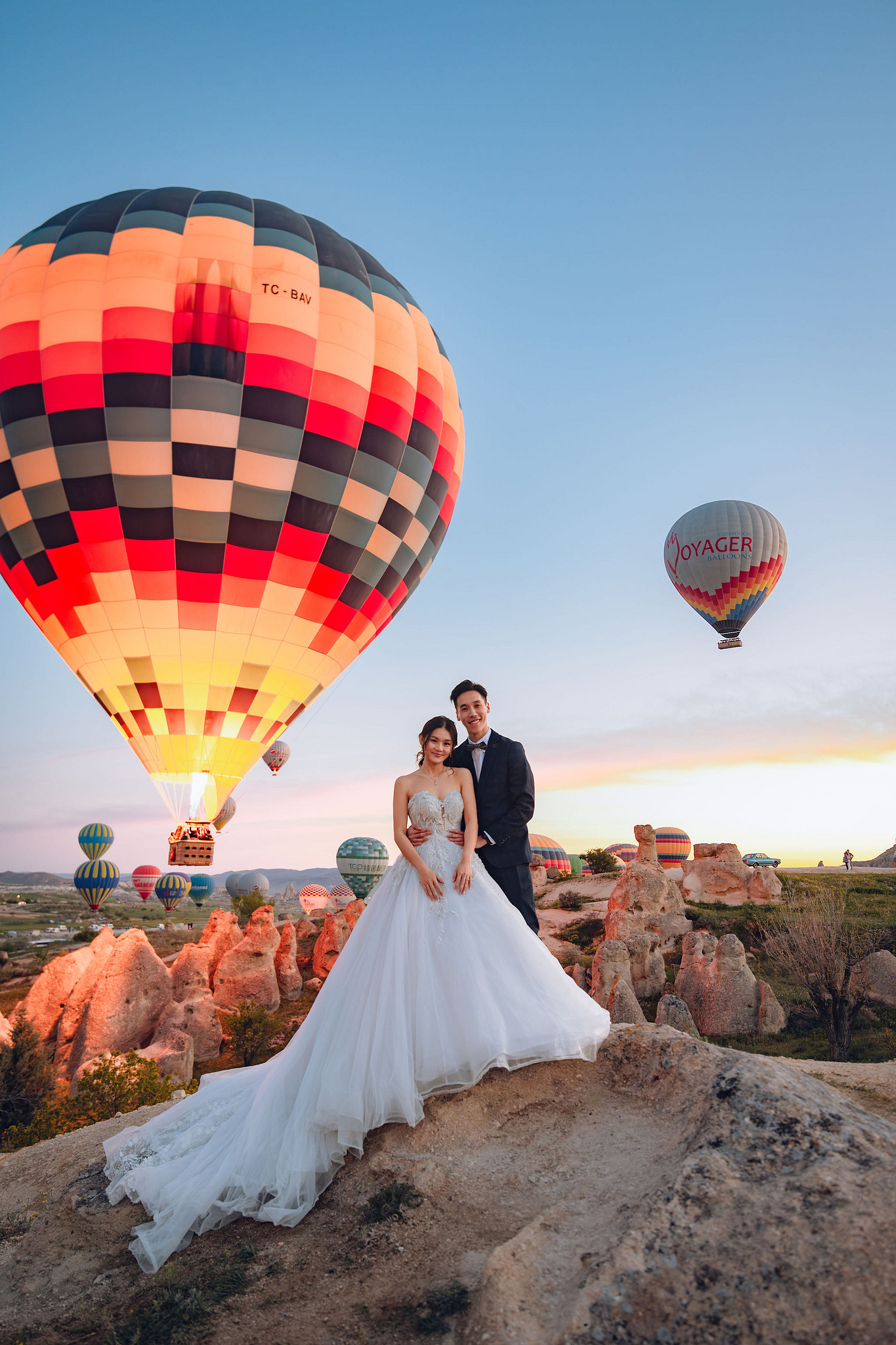 Cappadocia Pre-Wedding Photoshoot | Love Valley, Rooftop Terrace, Horse Ranch & Canyon at Valley pre-wedding photo
