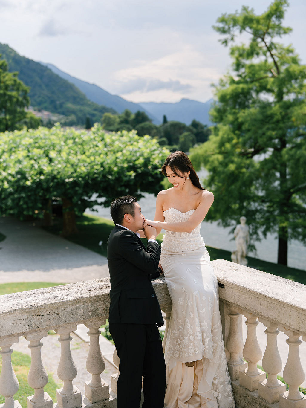 Lake Como Pre-Wedding Photoshoot | Bellagio, Lake Como & Villa Melzi Gardens at Villa Melzi Gardens pre-wedding photo