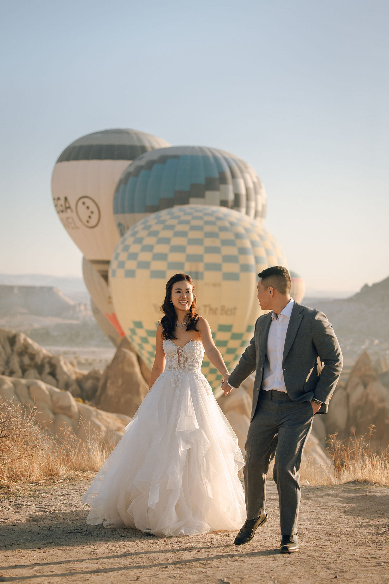 Cappadocia Pre-Wedding Photoshoot | Love Valley, Canyon, Lunar Cappadocian Hotel & Lake Tuz at Valley pre-wedding photo