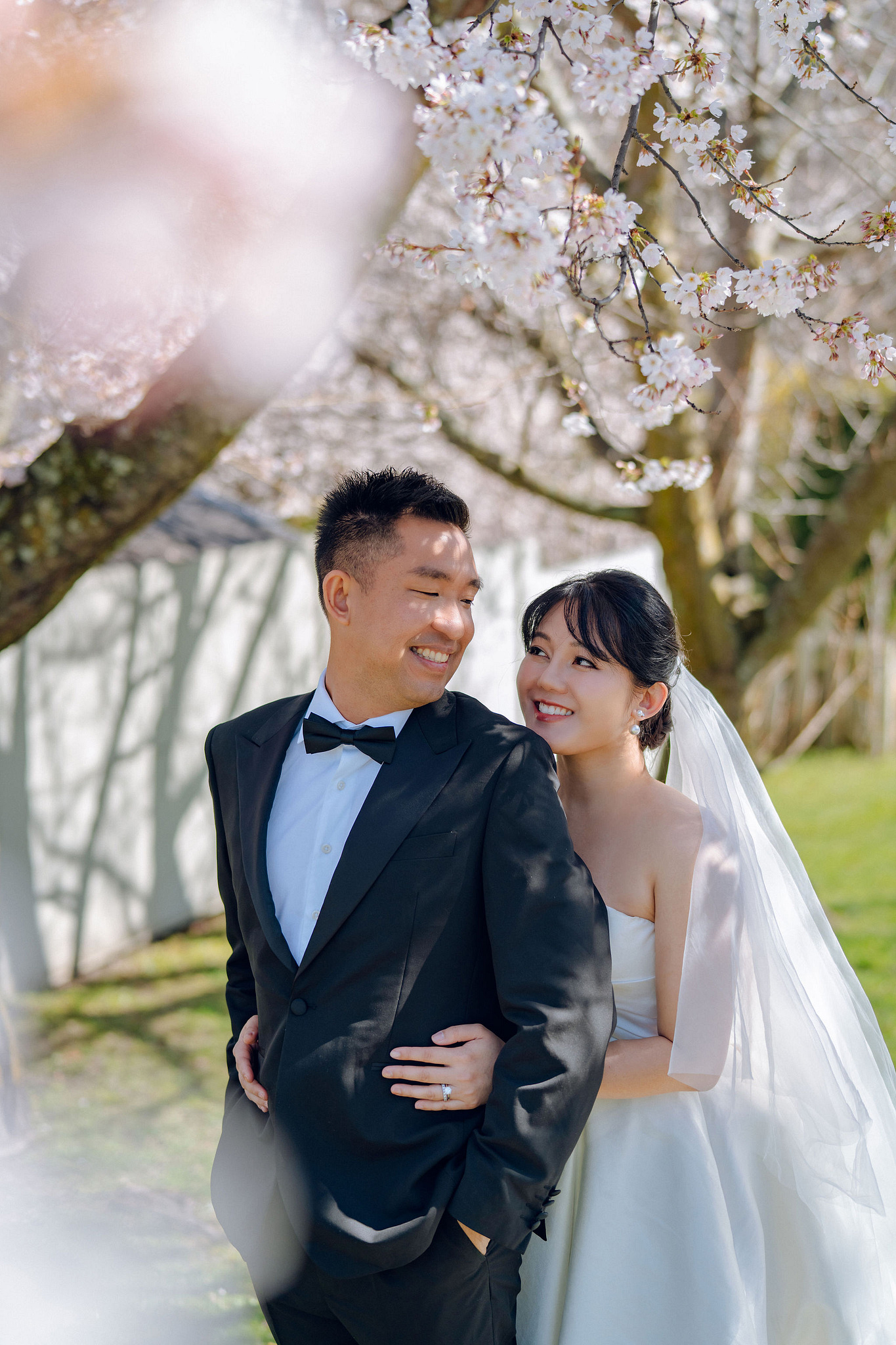 New Zealand Pre-Wedding Photoshoot | Lake Tekapo, Mount Cook, Tasman Glacier & Lake Wakatipu at Spring Blossom Path pre-wedding photo