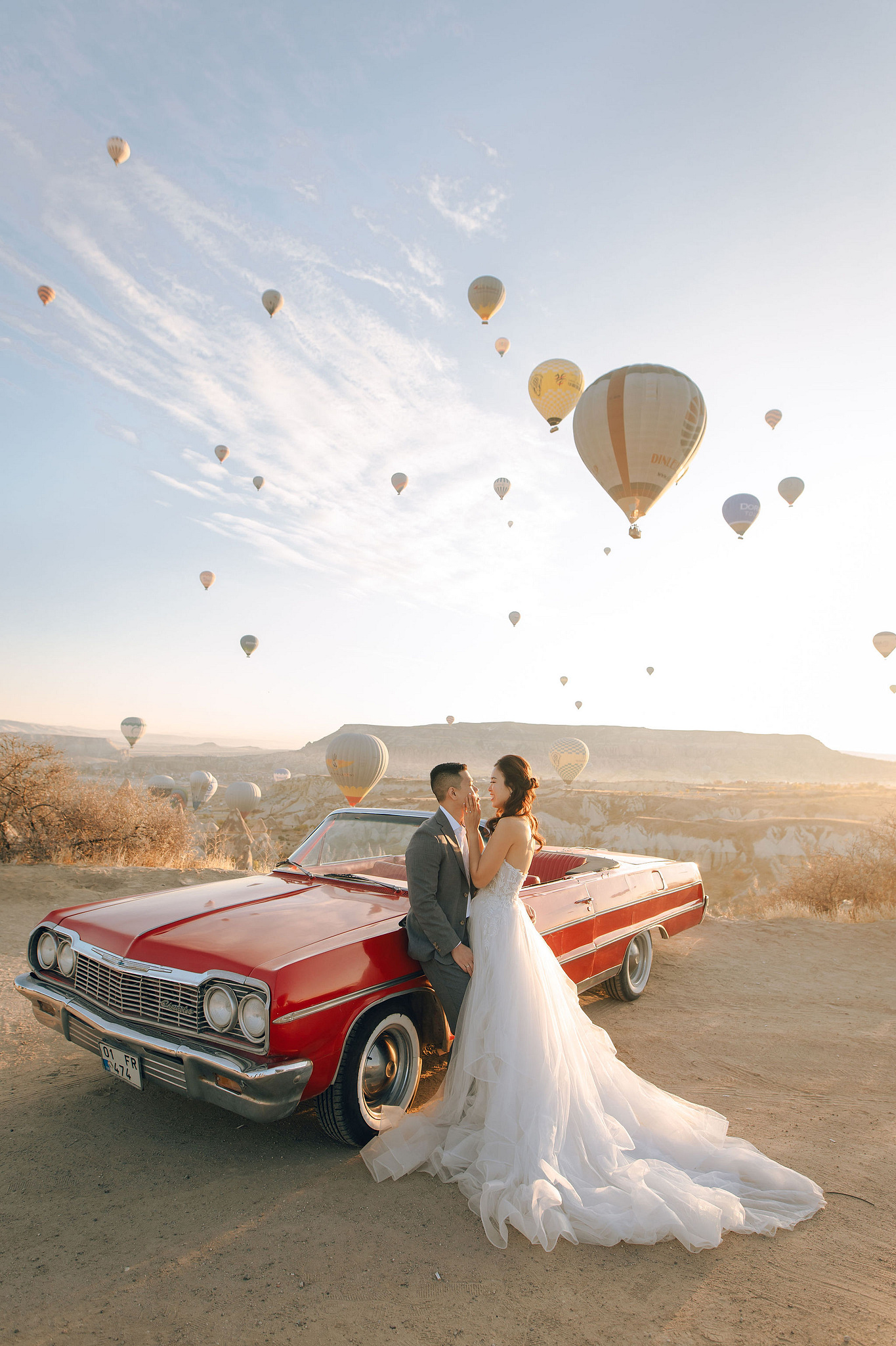 Cappadocia Pre-Wedding Photoshoot | Love Valley, Canyon, Lunar Cappadocian Hotel & Lake Tuz at Valley pre-wedding photo