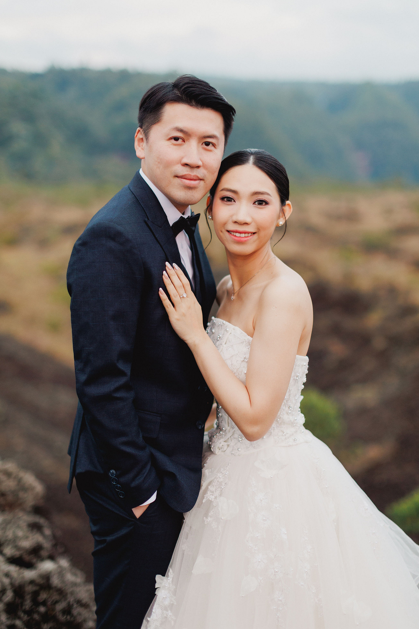 Bali Pre-Wedding Photoshoot | Mt. Batur Lava Fields, Blangsinga Waterfall & Balangan Beach at Mt. Batur Lava Fields pre-wedding photo