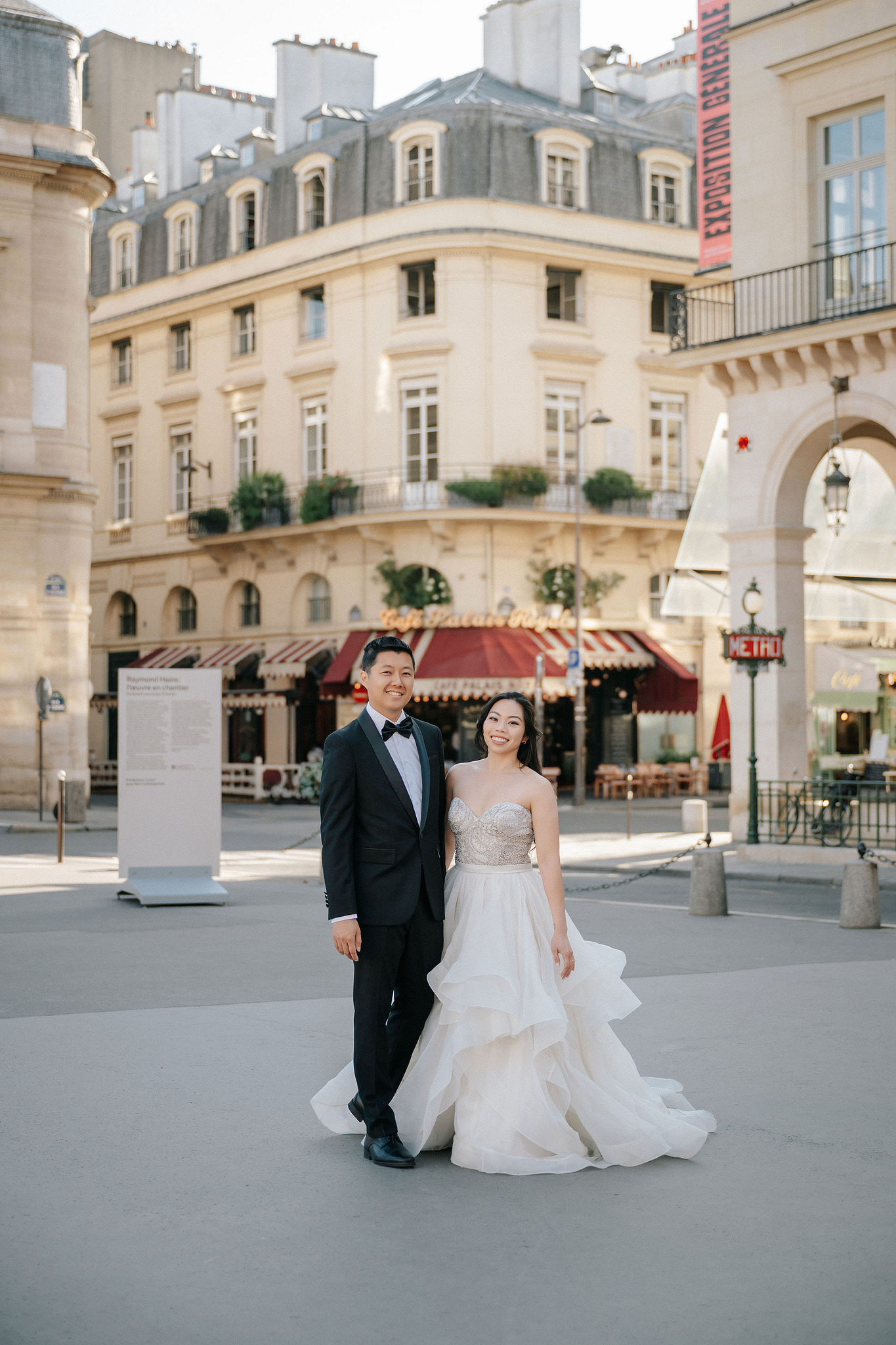 Paris Pre-Wedding Photoshoot | Place du Trocadéro, Port Debilly, Louvre, Parisian Streets & Bir-Hakeim Bridge at Parisian Streets pre-wedding photo