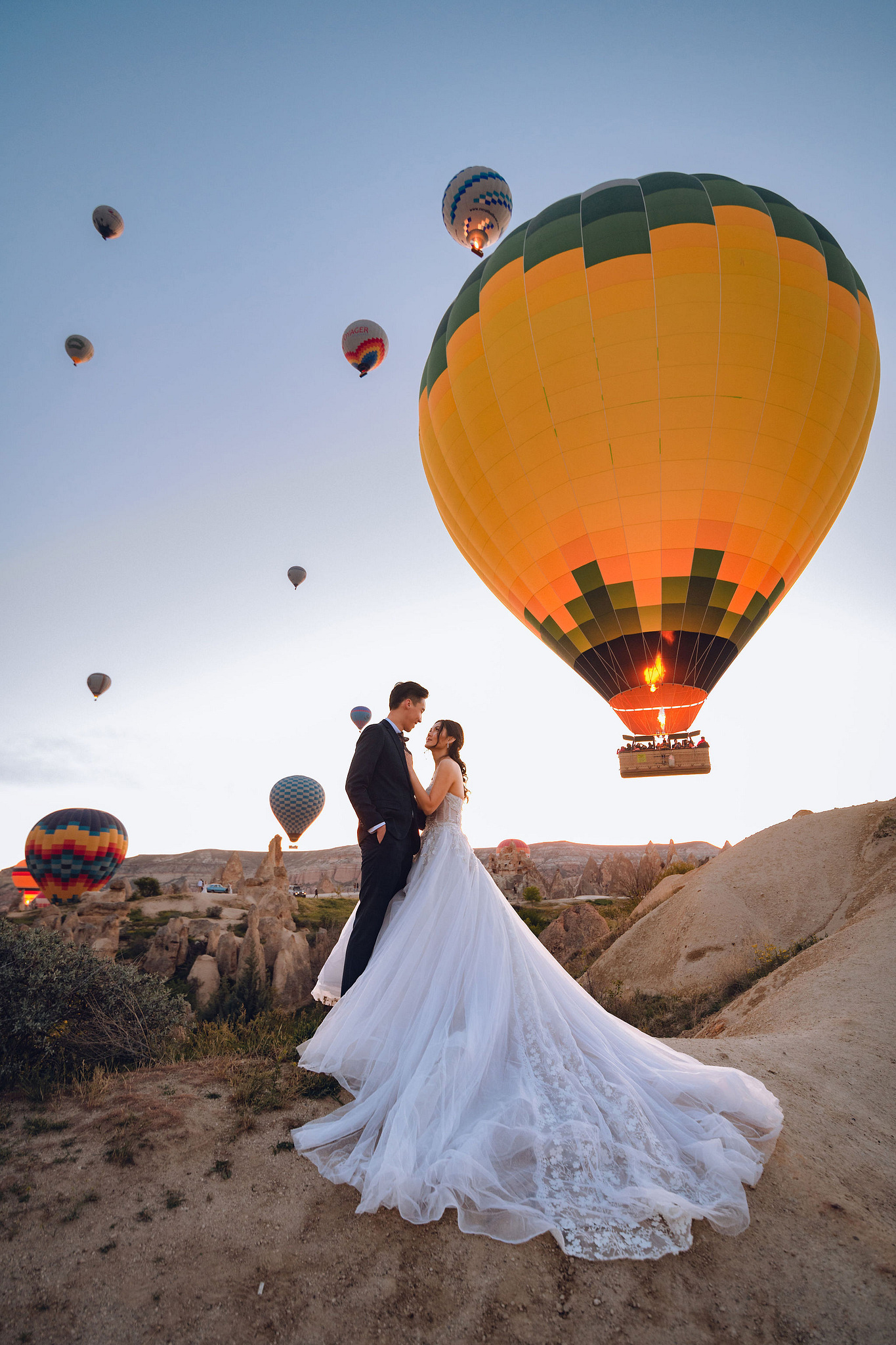 Cappadocia Pre-Wedding Photoshoot | Love Valley, Rooftop Terrace, Horse Ranch & Canyon at Valley pre-wedding photo