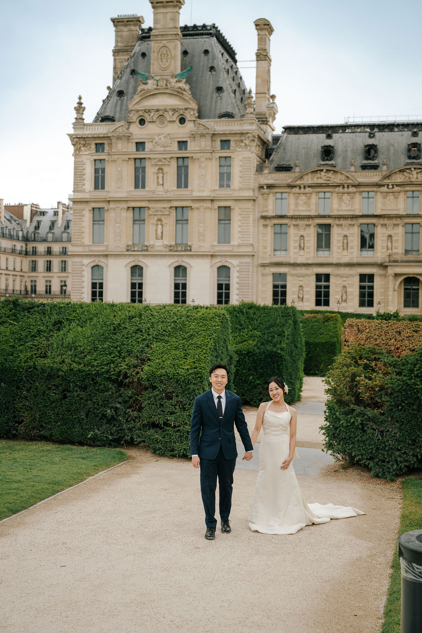 Paris Pre-Wedding Photoshoot | Place du Trocadéro, Bir-Hakeim Bridge, Louvre Pyramid, Tuileries Garden & Montmartre at Tuileries Garden pre-wedding photo