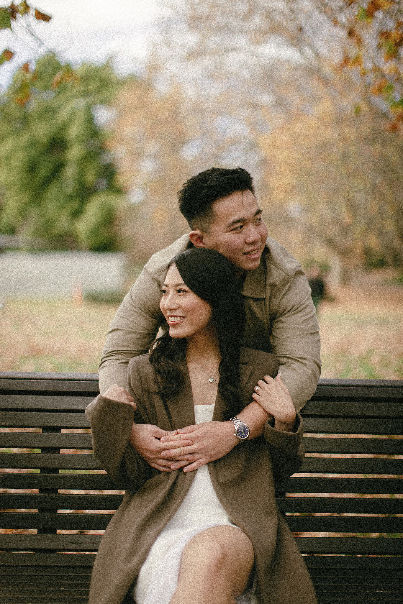 Melbourne Pre-Wedding Photoshoot | Parliament House, Fitzroy Gardens, Melbourne Streets & Half Moon Bay at Melbourne Streets pre-wedding photo