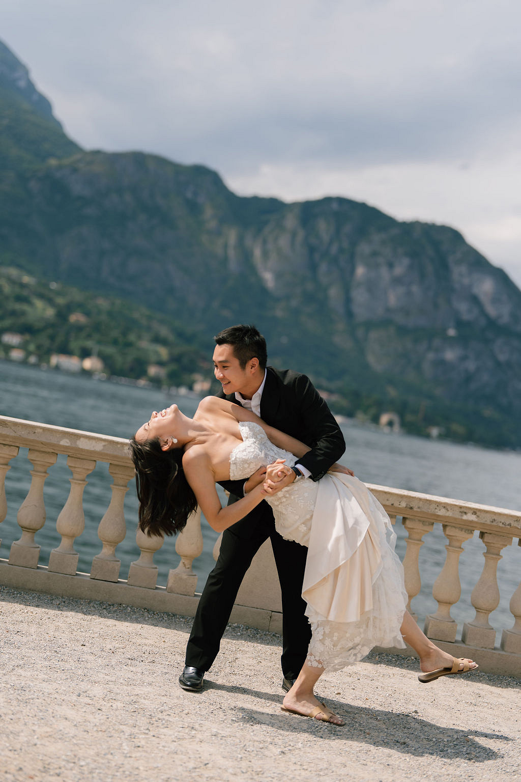 Lake Como Pre-Wedding Photoshoot | Bellagio, Lake Como & Villa Melzi Gardens at Villa Melzi Gardens pre-wedding photo