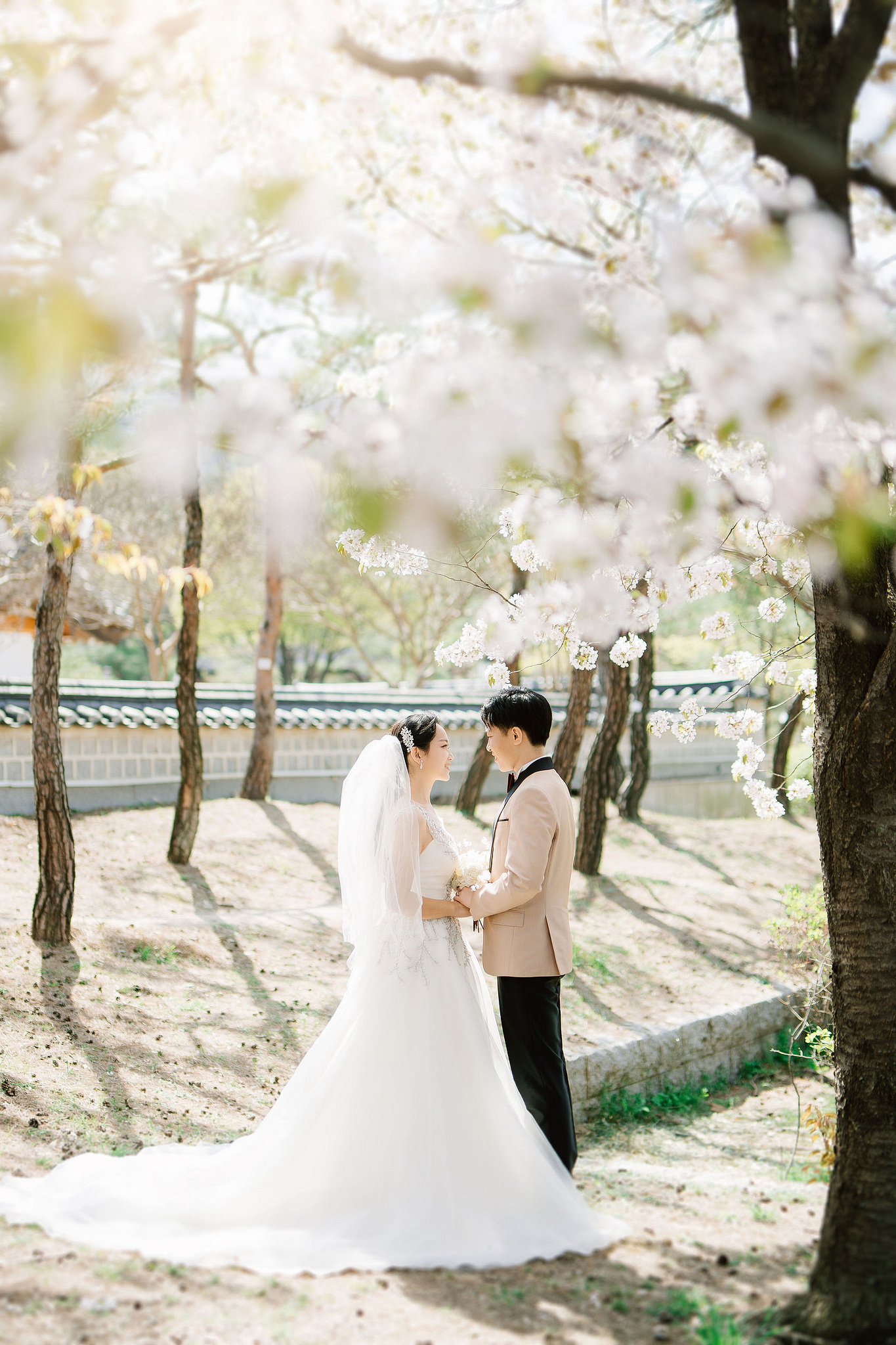 Seoul Pre-Wedding Photoshoot | Seoul Forest, Namsan Tower & Namsangol Hanok Village at Namsan Tower pre-wedding photo