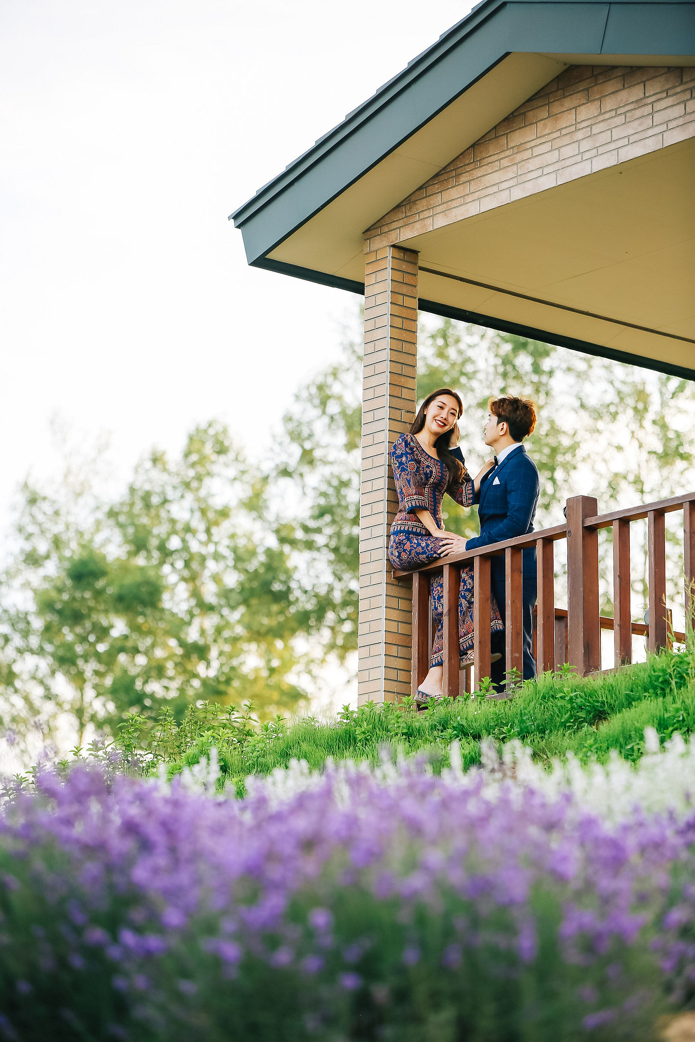 Photographer In Hokkaido: Pre-Wedding Photoshoot At Blue Pond And Saika No Sato Flower Farm at Blue Pond & Lavender Park pre-wedding photo