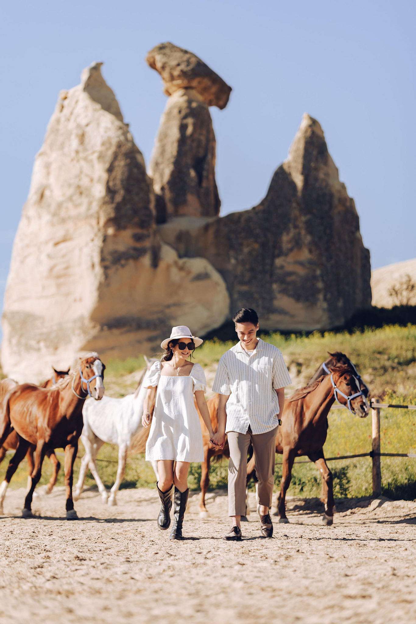 Cappadocia Pre-Wedding Photoshoot | Love Valley, Rooftop Terrace, Horse Ranch & Canyon at Horse Ranch pre-wedding photo