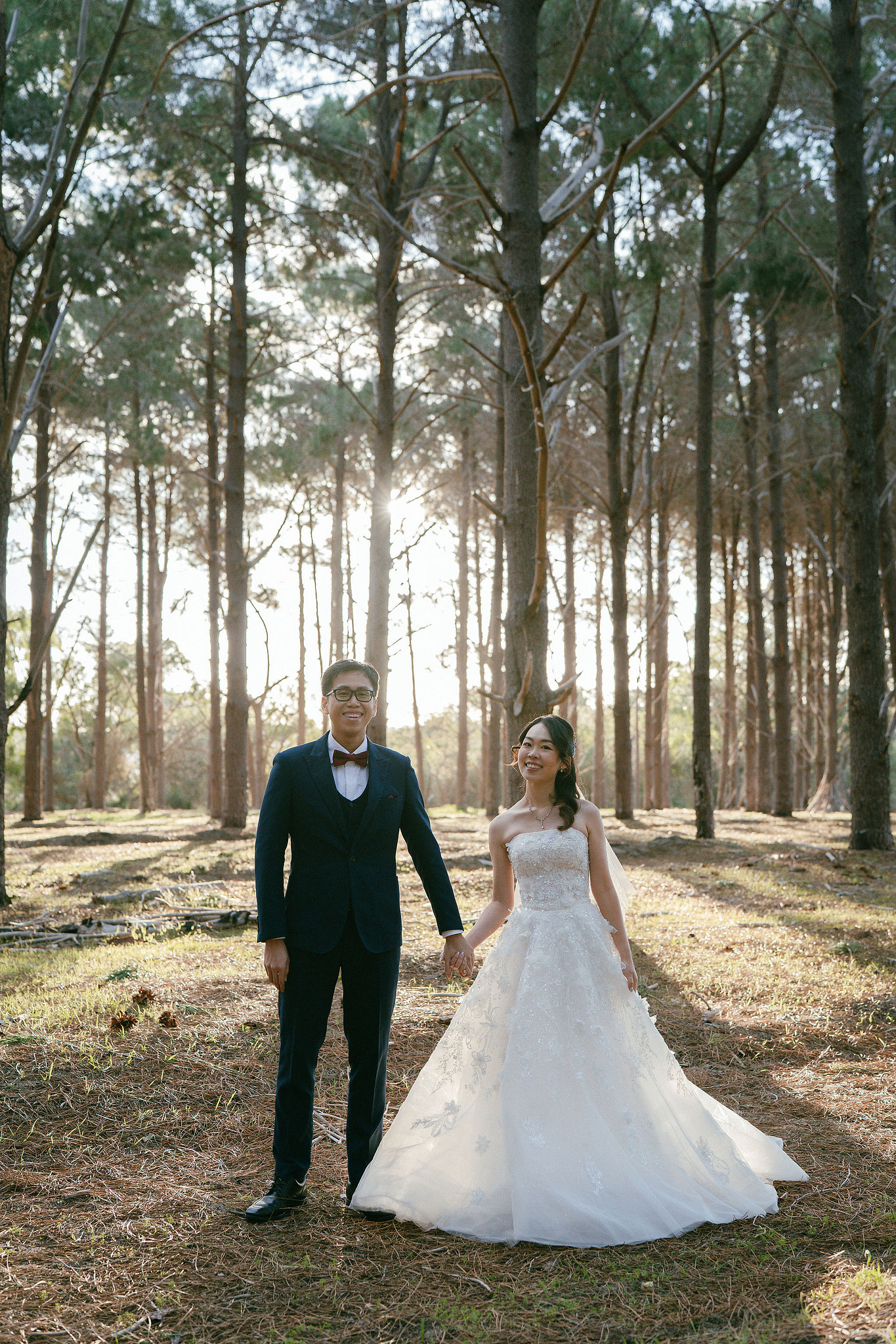 Perth Pre-Wedding Photoshoot | State Buildings & Wanneroo Pines at Wanneroo Pines pre-wedding photo