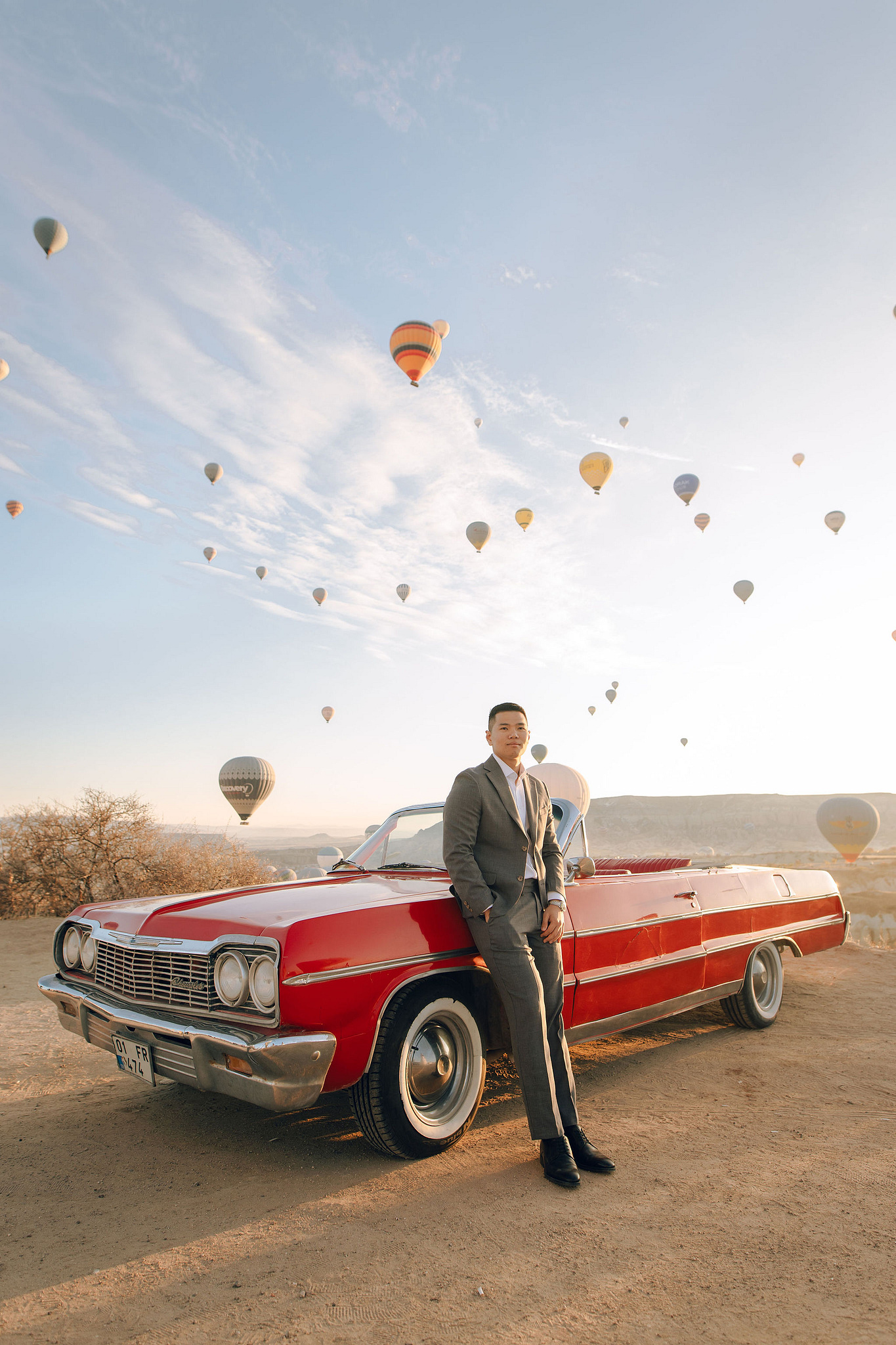 Cappadocia Pre-Wedding Photoshoot | Love Valley, Canyon, Lunar Cappadocian Hotel & Lake Tuz at Valley pre-wedding photo