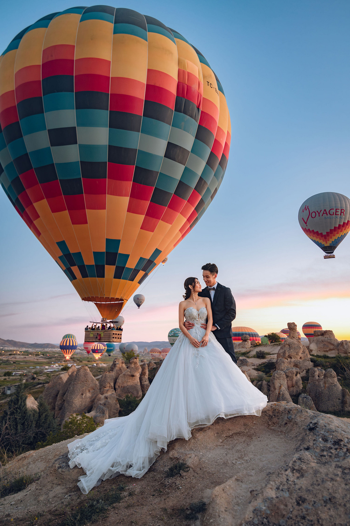 Cappadocia Pre-Wedding Photoshoot | Love Valley, Rooftop Terrace, Horse Ranch & Canyon at Valley pre-wedding photo