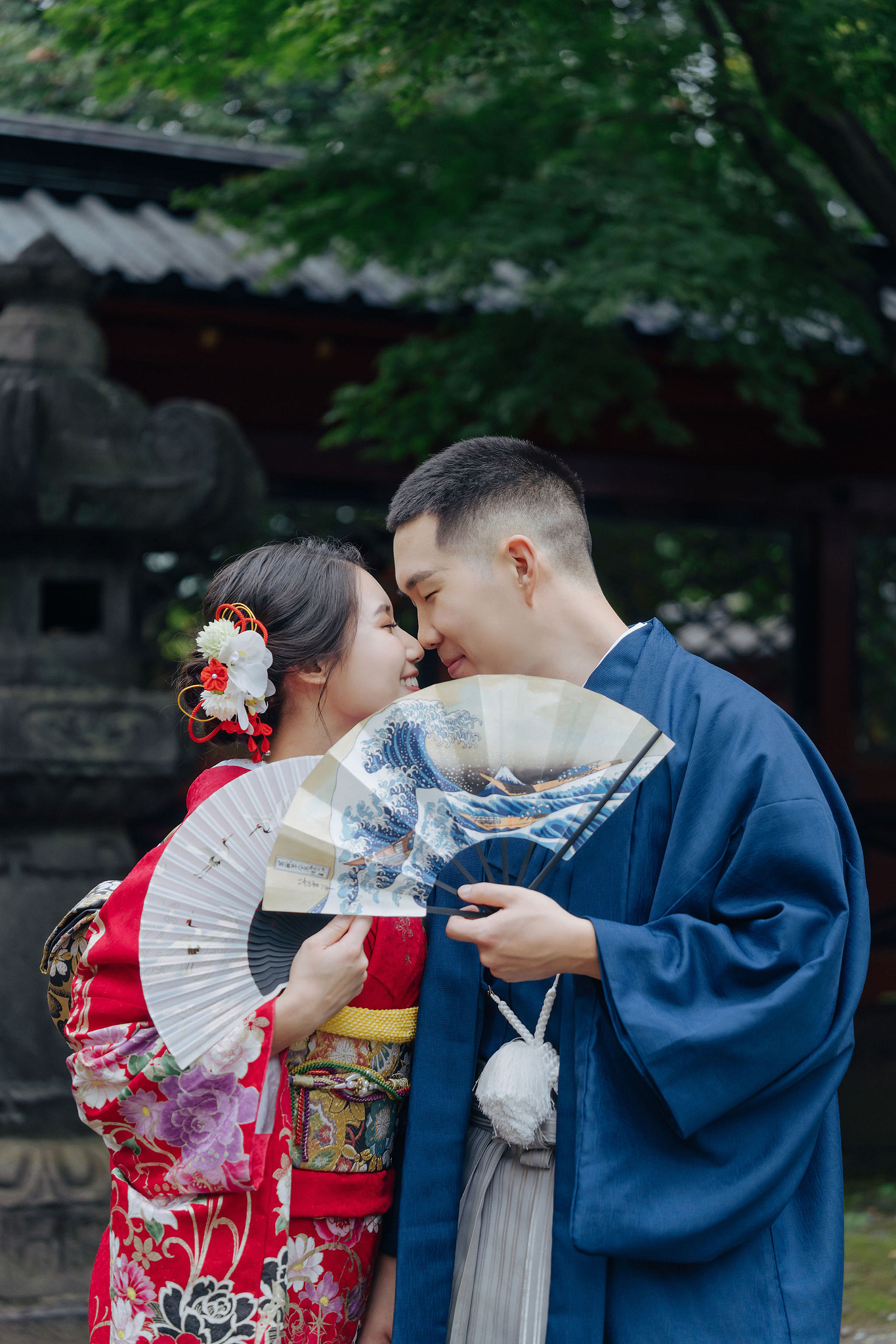Tokyo Pre-Wedding Photoshoot | Tokyo Shrine, Tokyo Riverfront & Shinjuku at Tokyo Shrine pre-wedding photo
