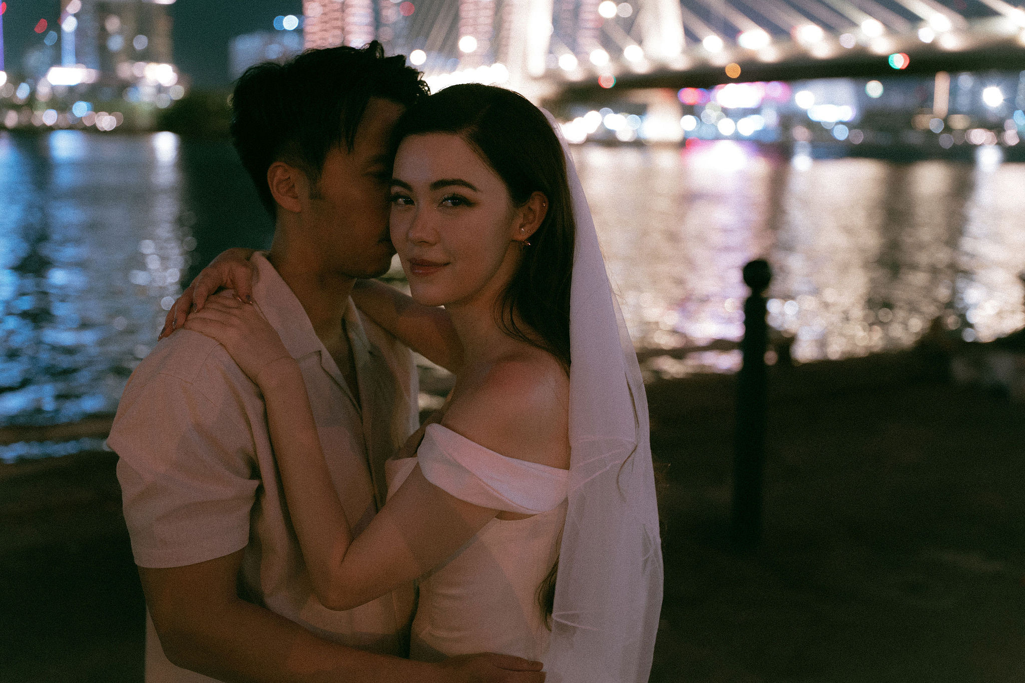 Ho Chi Minh Vietnam Pre-Wedding Photoshoot | European Film Studio, Market Streets & Saigon Bridge at Saigon Bridge pre-wedding photo