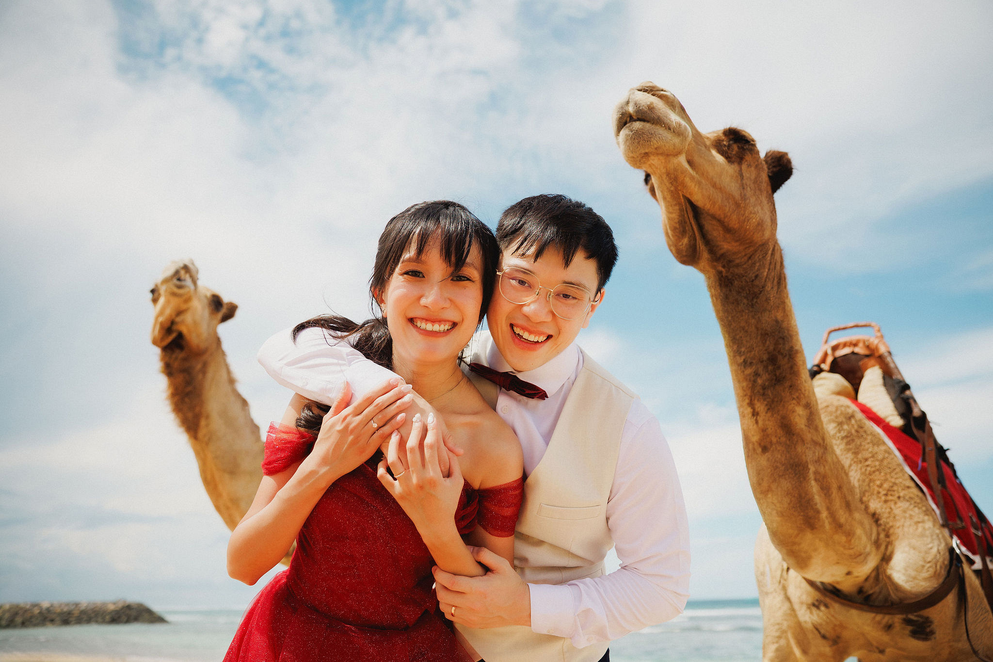Bali Pre-Wedding Photoshoot | Pinggan Village, Sawangan Beach, Twin Cliff Valley & Malini Uluwatu at Sawangan Beach   pre-wedding photo