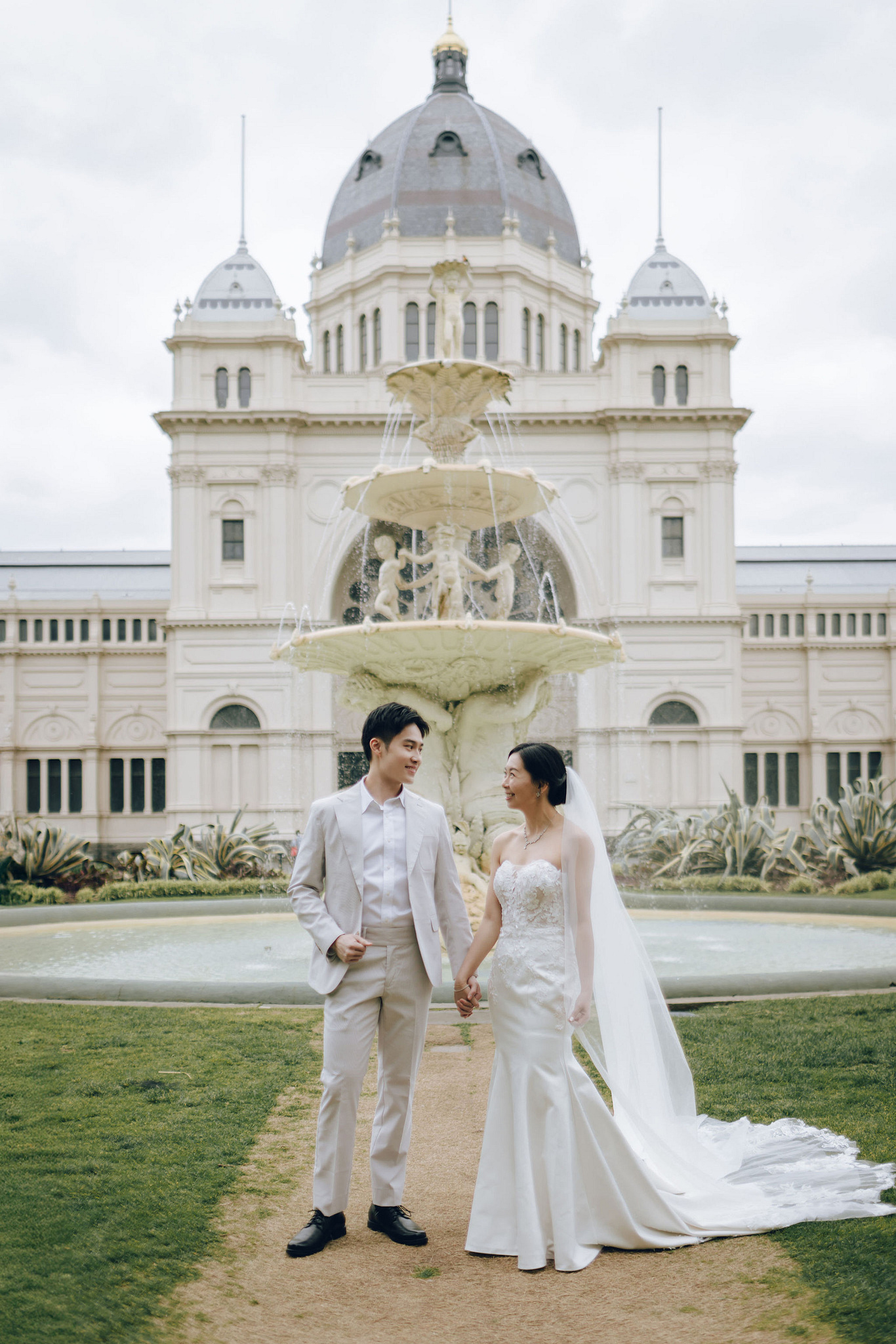Melbourne Pre-Wedding Photoshoot | Redwood Forest, Higher Ground Cafe & Carlton Gardens at Carlton Gardens pre-wedding photo