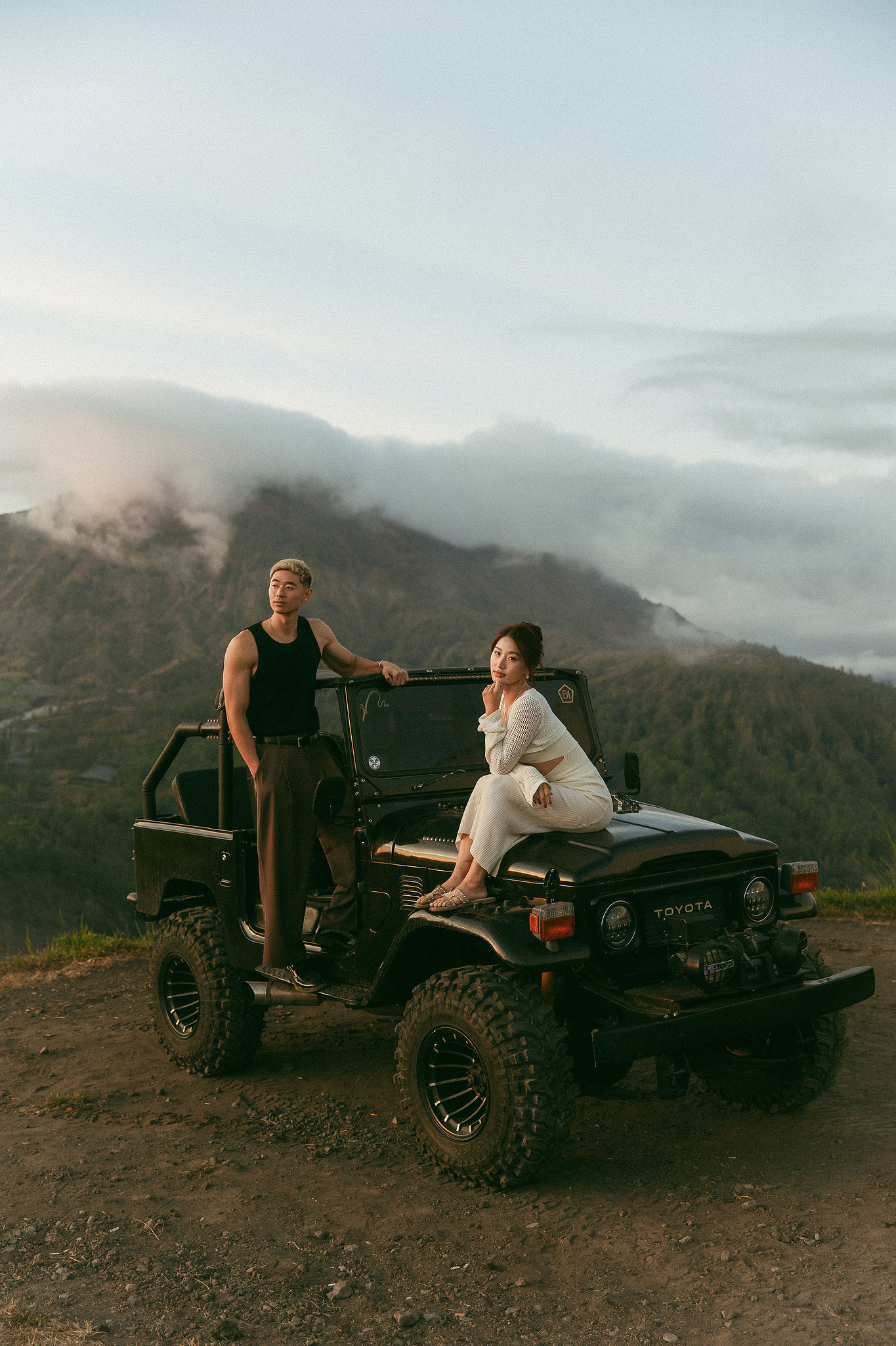Bali Pre-Wedding Photoshoot | Mt. Batur Pinggan Village, Gelato Diner & Black Sand Beach at Mt. Batur - Pinggan Village   pre-wedding photo
