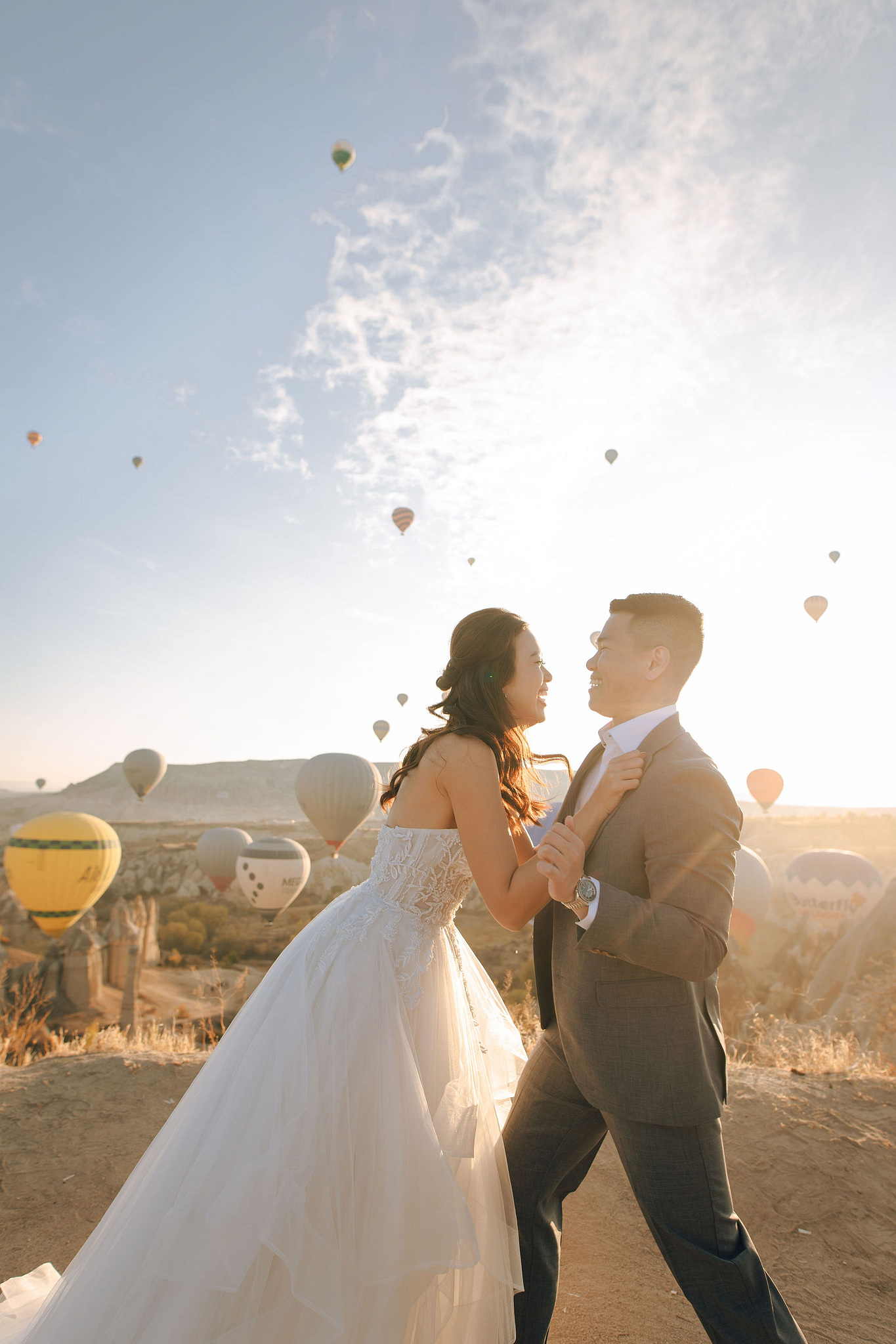 Cappadocia Pre-Wedding Photoshoot | Love Valley, Canyon, Lunar Cappadocian Hotel & Lake Tuz at Valley pre-wedding photo