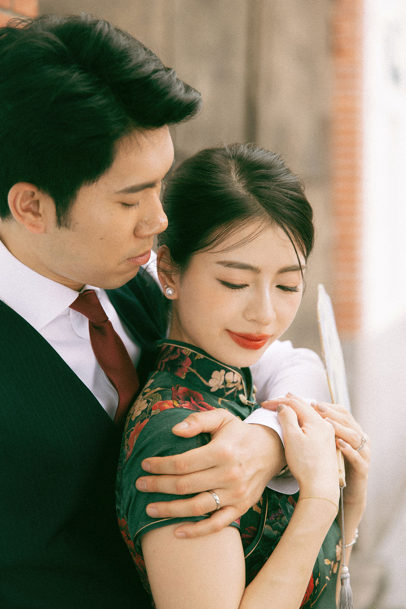 Taiwan Pre-Wedding Photoshoot Traditional Garden Qi Pao Experience Yangmingshan Vintage Night Market Shoot at Historic Garden pre-wedding photo