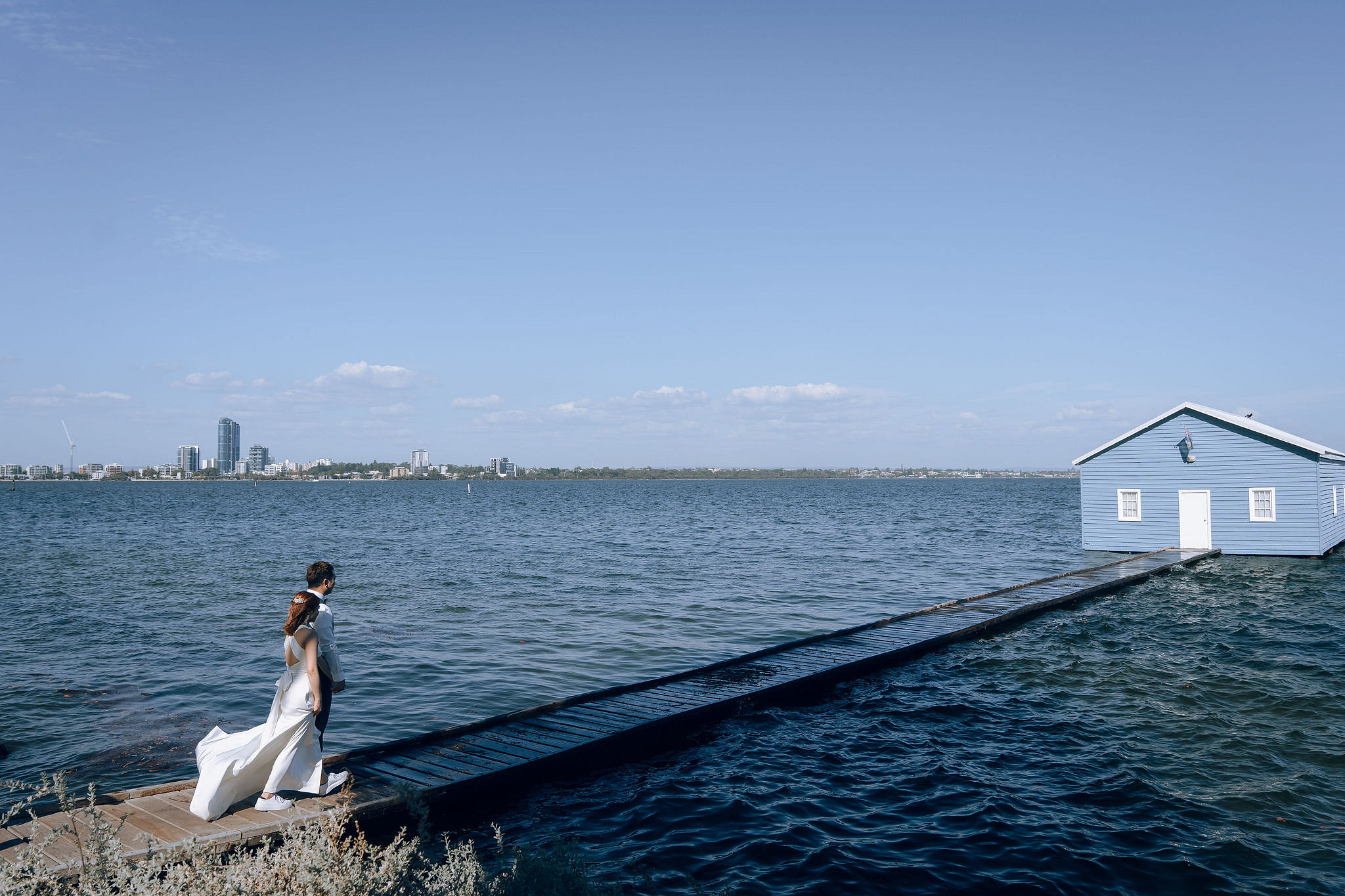 Perth Pre-Wedding Photoshoot | Fremantle, Blue House, Lancelin & Lancelin Beach at Blue House pre-wedding photo