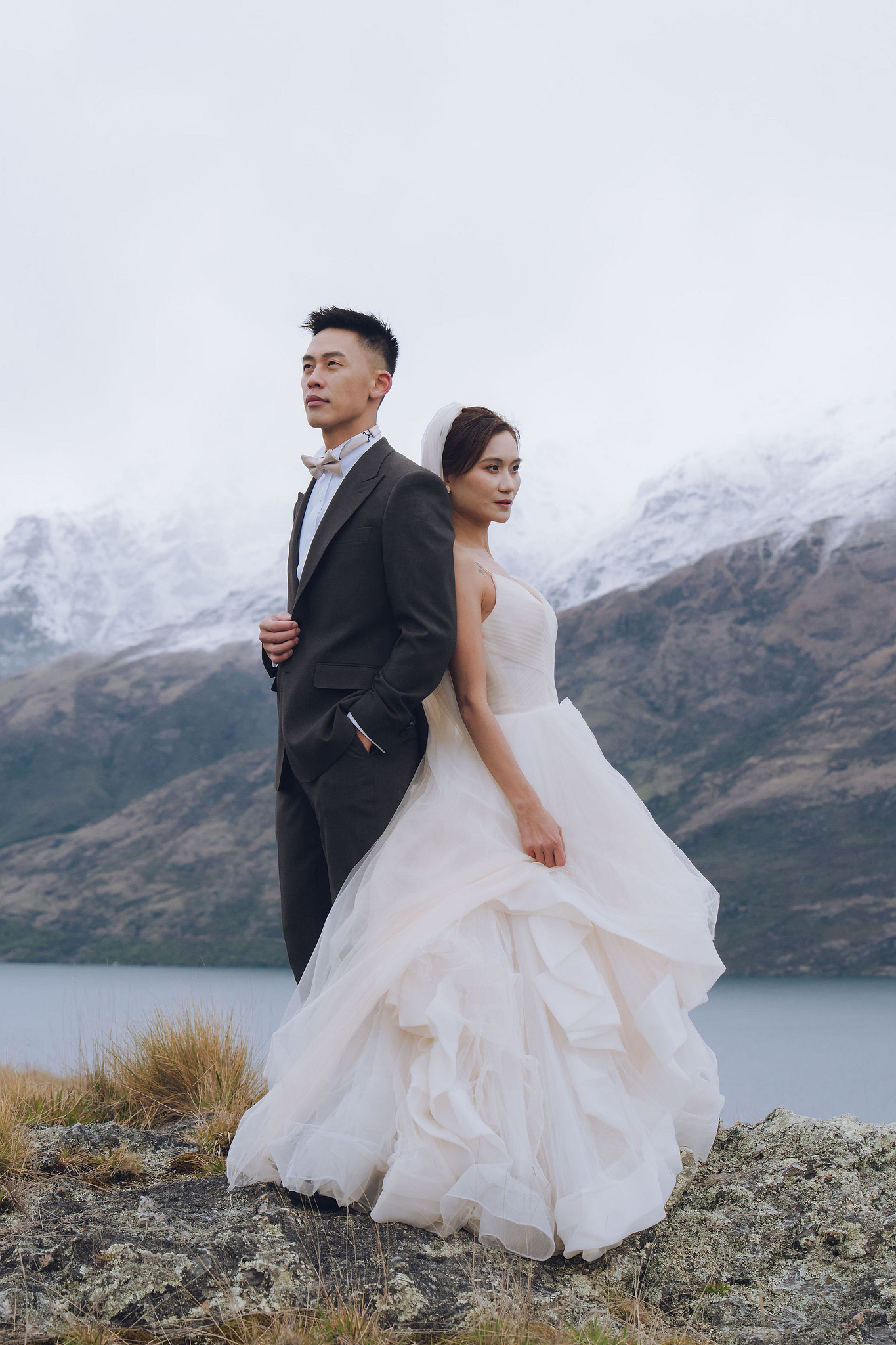 New Zealand Pre-Wedding Photoshoot | Queenstown, Lake Wakatipu, Skippers Canyon & Arrowtown at Lake Wakatipu pre-wedding photo