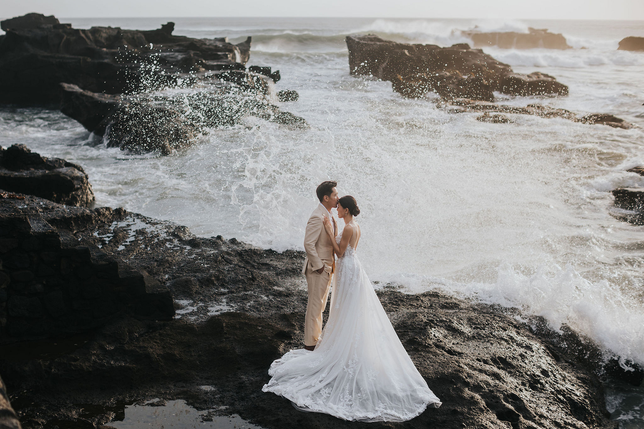 Bali Pre-Wedding Photoshoot | Lake Tamblingan, Rumah Gemuk & Mengening Beach at Mengening Beach 2 (Gown)   pre-wedding photo
