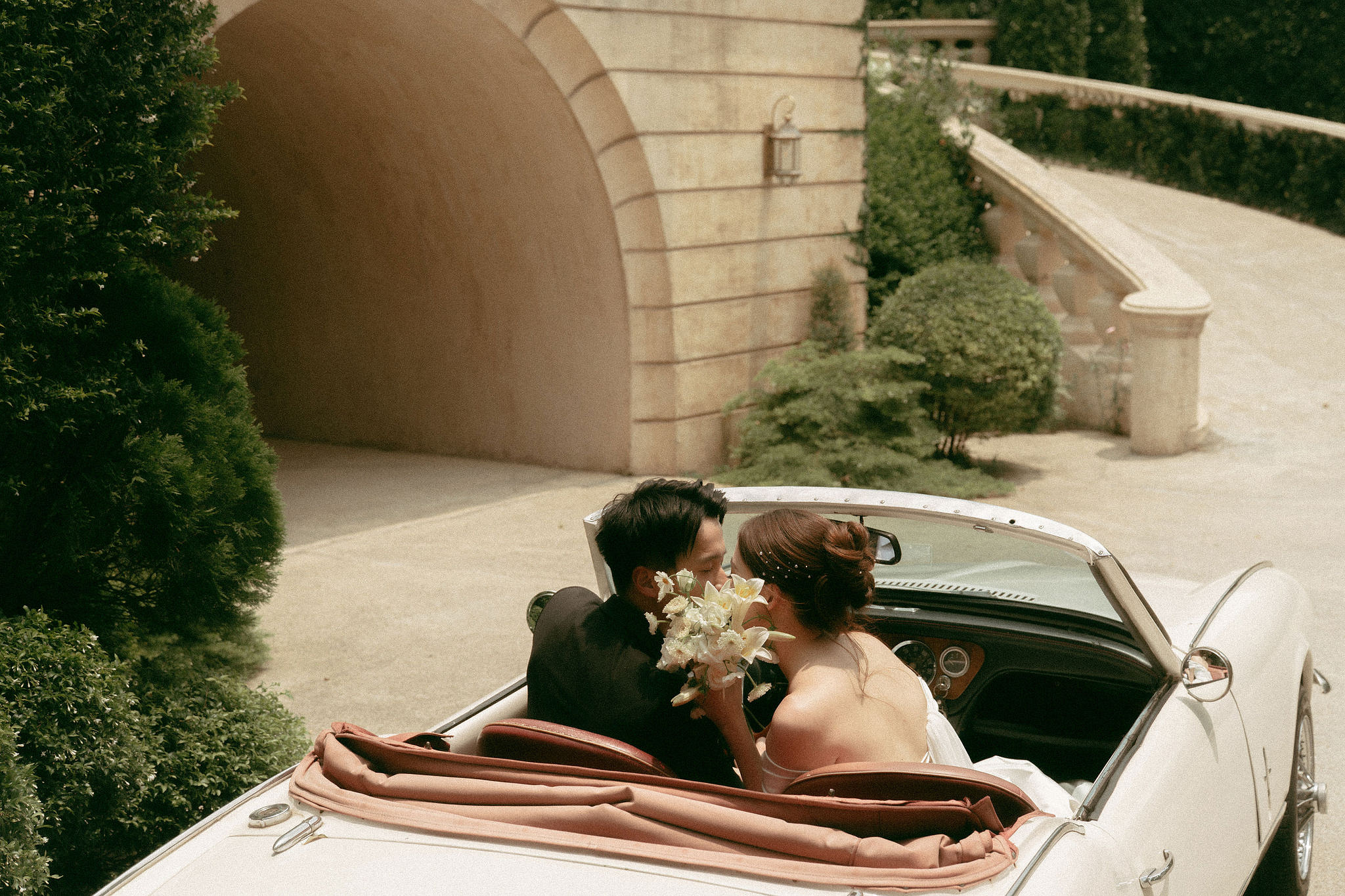 Ho Chi Minh Vietnam Pre-Wedding Photoshoot | European Film Studio, Market Streets & Saigon Bridge at Jardin de Rom pre-wedding photo