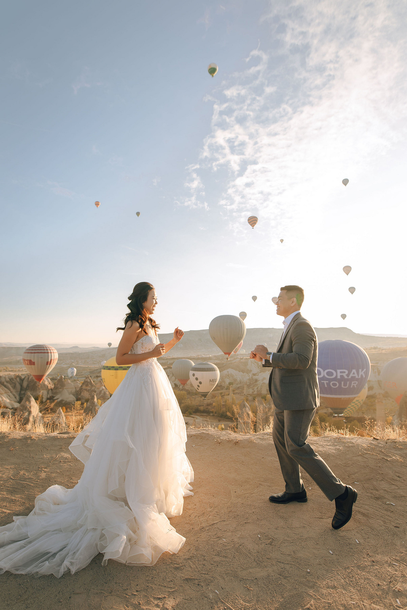 Cappadocia Pre-Wedding Photoshoot | Love Valley, Canyon, Lunar Cappadocian Hotel & Lake Tuz at Valley pre-wedding photo
