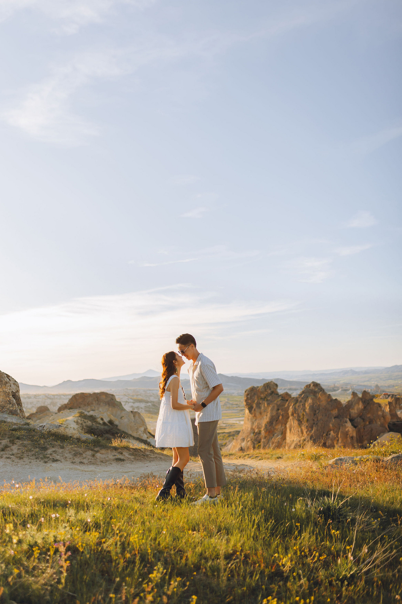 Cappadocia Pre-Wedding Photoshoot | Love Valley, Rooftop Terrace, Horse Ranch & Canyon at Canyon pre-wedding photo