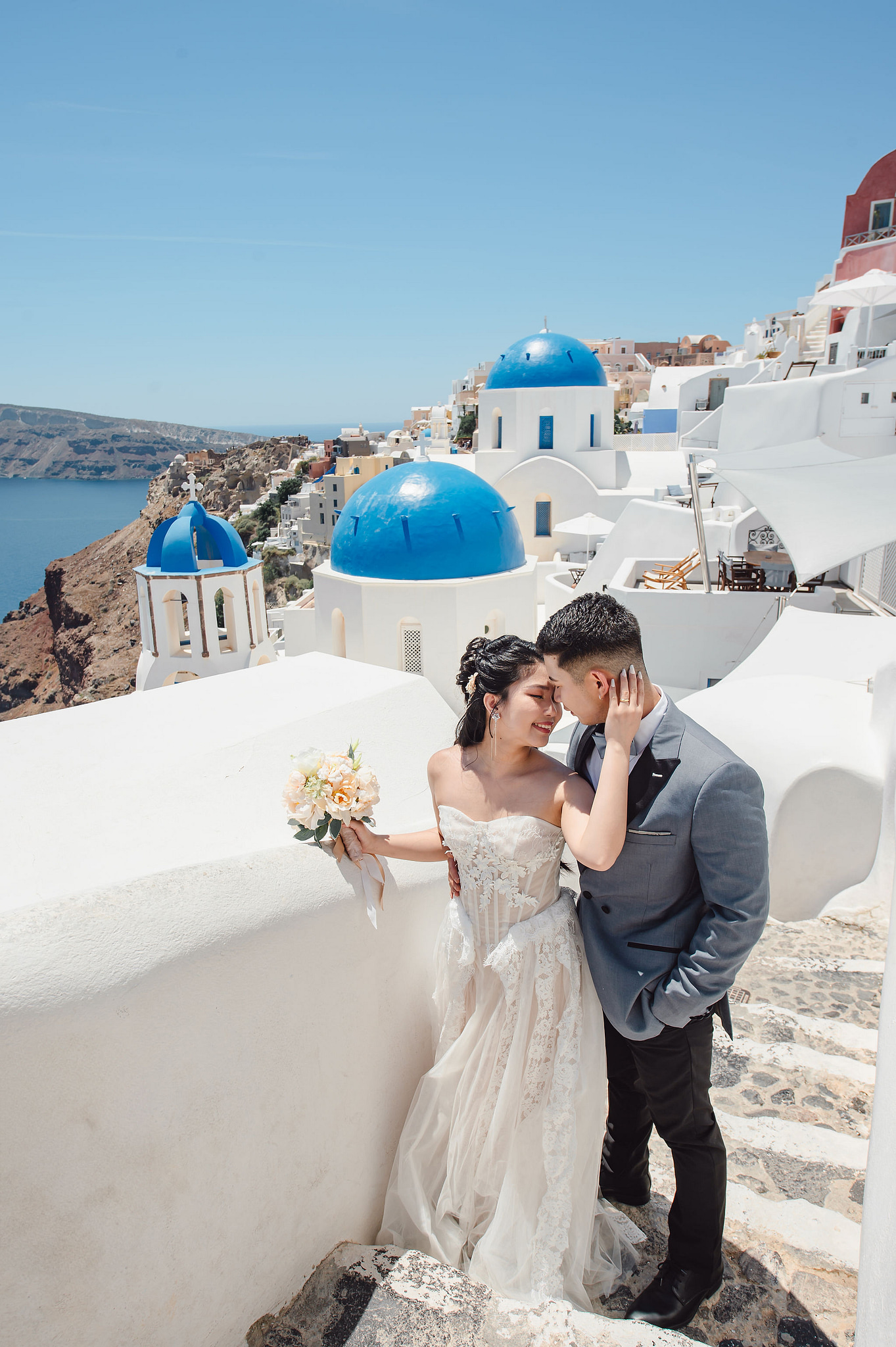 Santorini Pre-Wedding Photoshoot | Imerovigli, Firostefani & Finikia at Firostefani pre-wedding photo