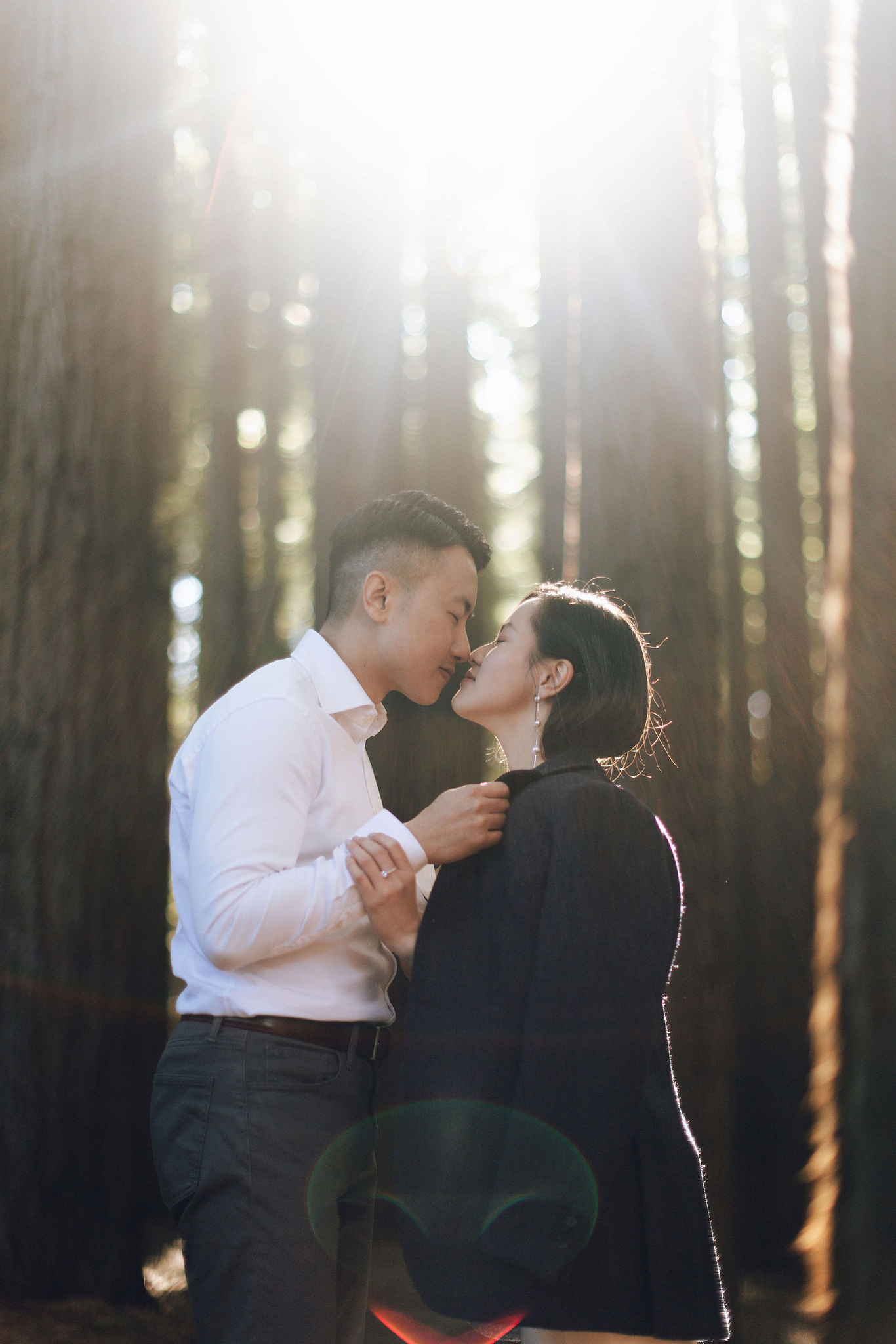 Melbourne Pre-Wedding Photoshoot | Cafe, Redwood Forest, City Streets & Carlton Gardens at Redwood Forest pre-wedding photo