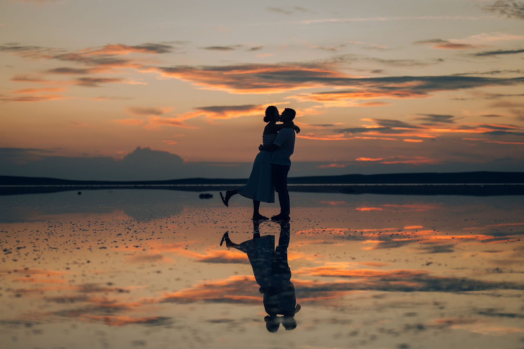 Cappadocia Pre-Wedding Photoshoot | Love Valley, Canyon, Lunar Cappadocian Hotel & Lake Tuz at Salt Lake pre-wedding photo