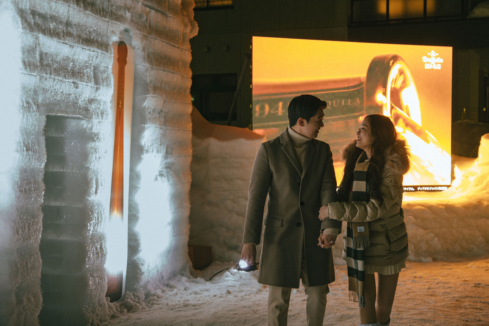 Hokkaido Pre-Wedding Photoshoot | Birch Forest, Rusutsu Resort & Hirafu Village at Hirafu Village pre-wedding photo