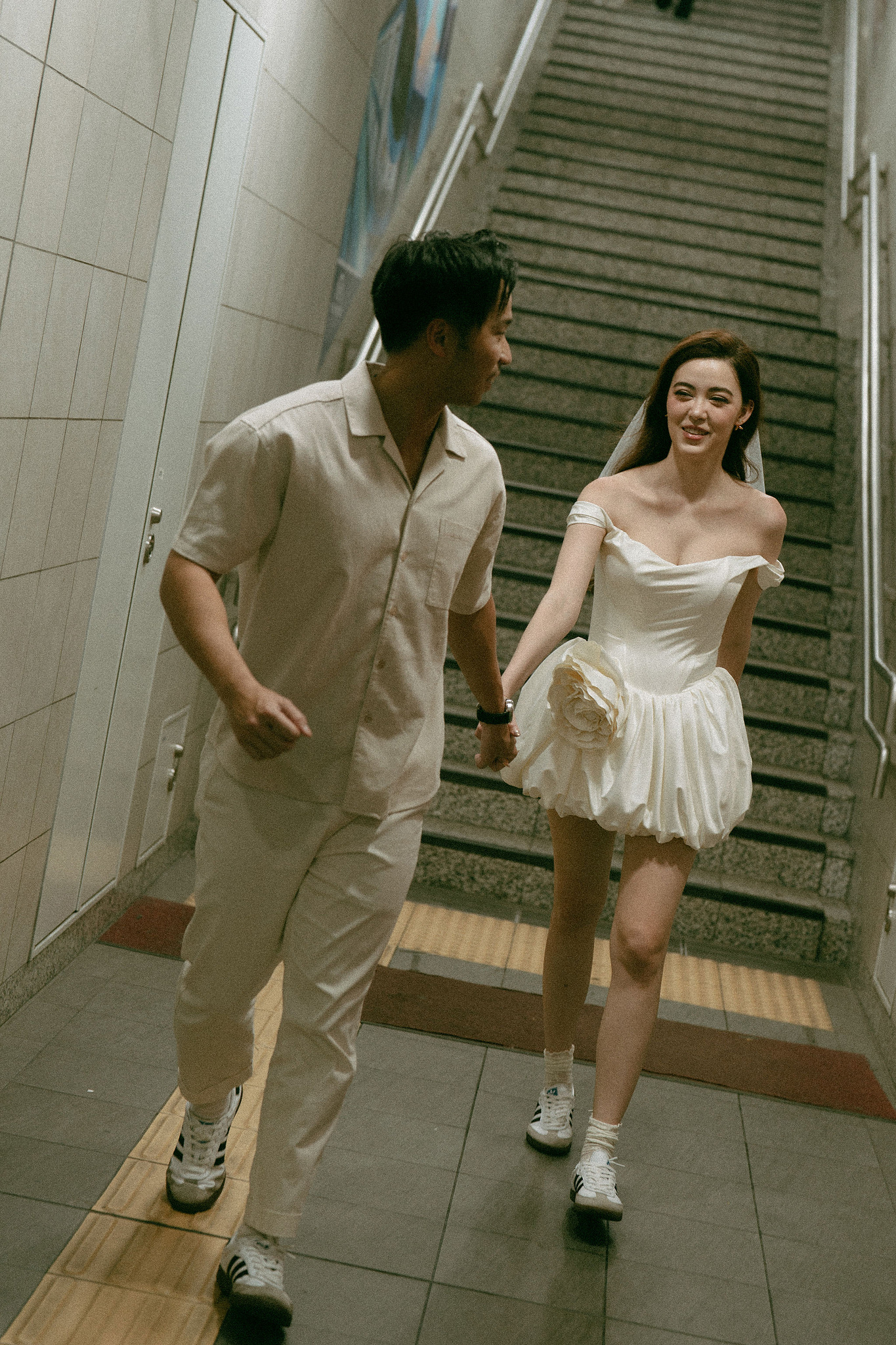 Ho Chi Minh Vietnam Pre-Wedding Photoshoot | European Film Studio, Market Streets & Saigon Bridge at Saigon Train Station pre-wedding photo